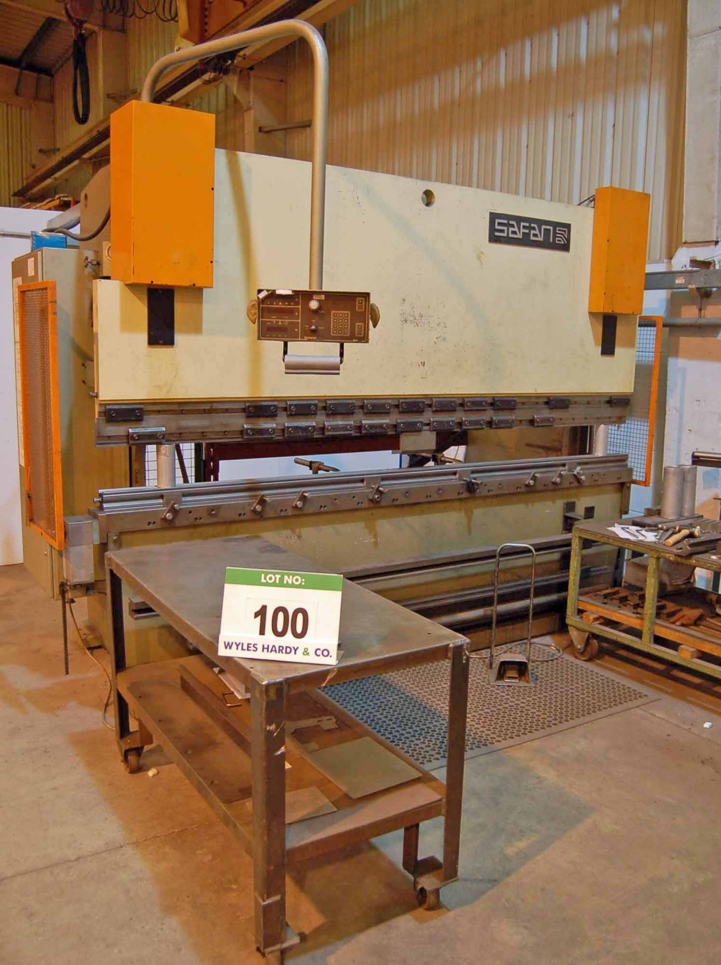 A SAFAN CNCS 110-Tonne 110-3100 Down-Stroking Hydraulic Press Brake, Serial No. K3013 (1992) with