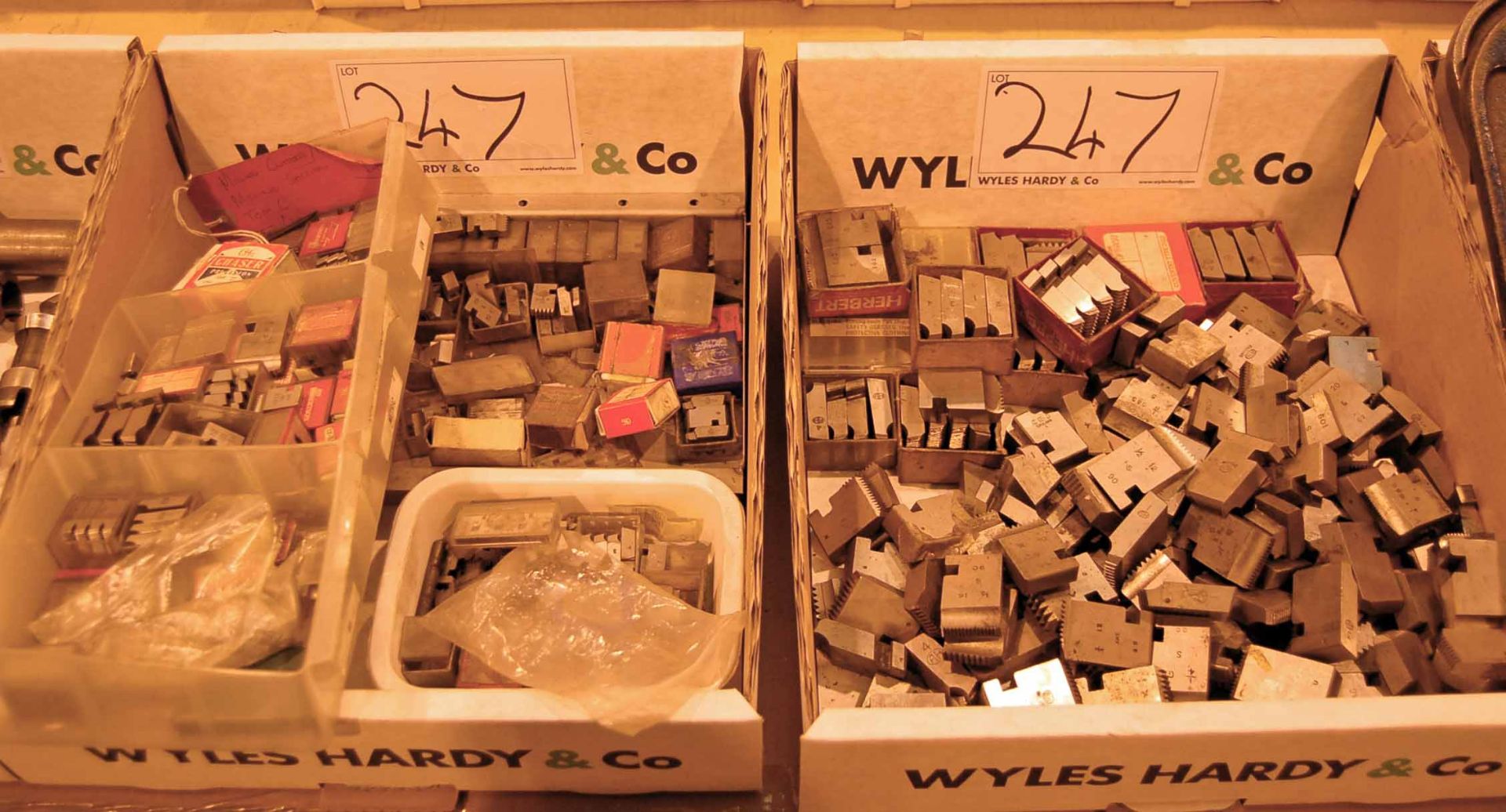 Two Boxes of Threading Dies (Used with Die Boxes)