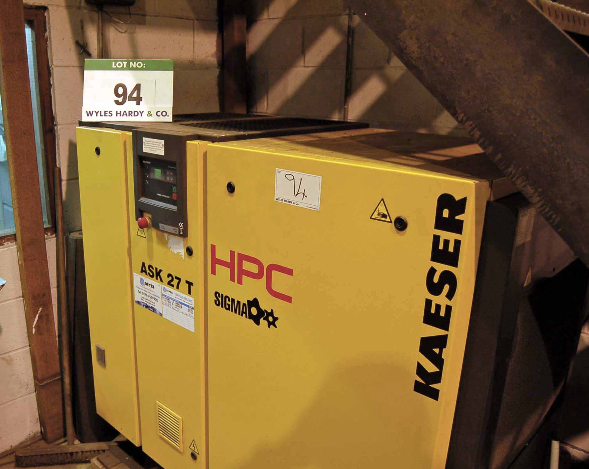 An HPC SIGMA Ask 27T Packaged Rotary Screw Air Compressor with SIGMA Basic Control (A Method