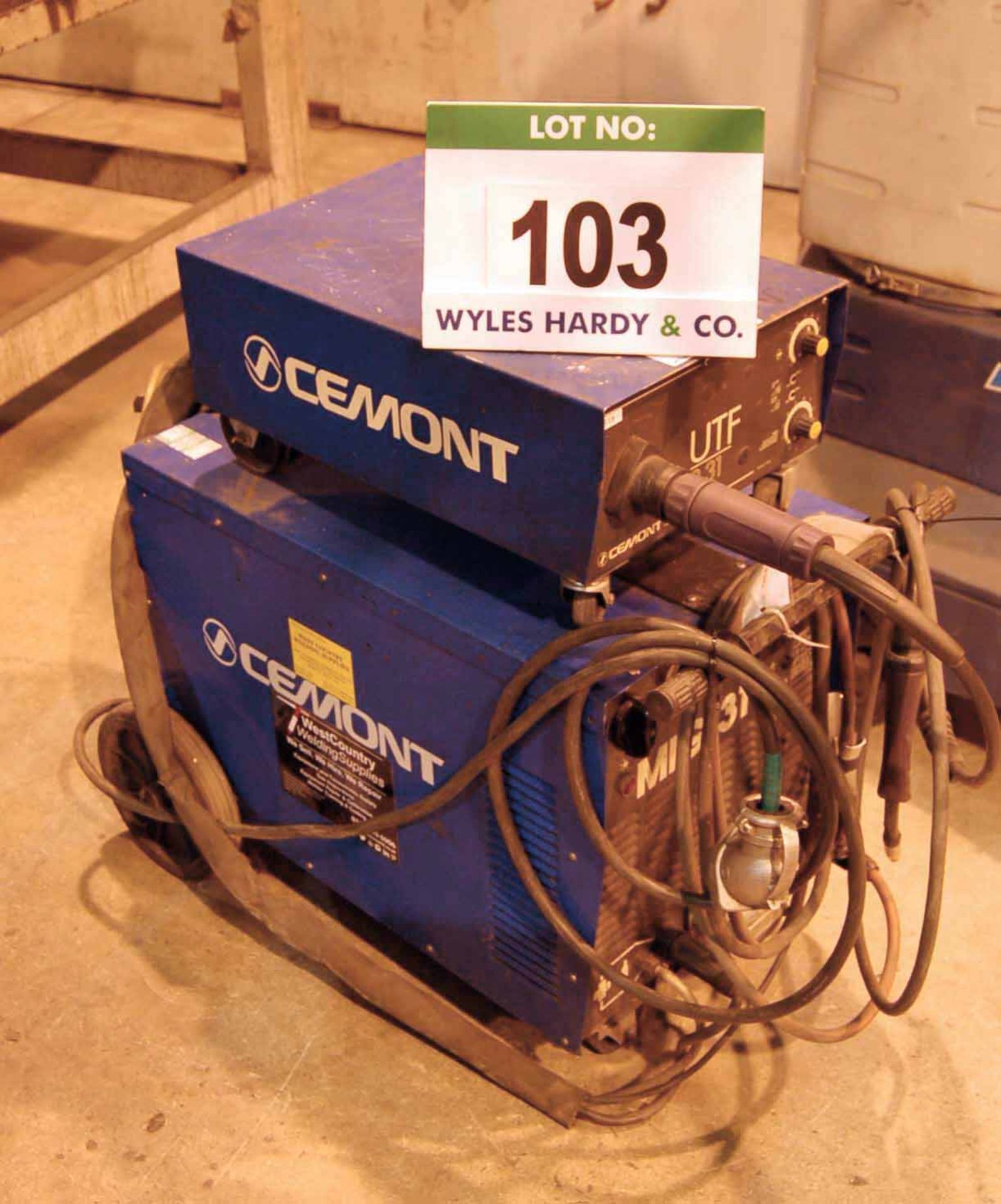 A CEMONT Mig 31 300-Amp Mig Welding Power Transformer, Serial No. TH782684 with A CEMONT UTF 2.31