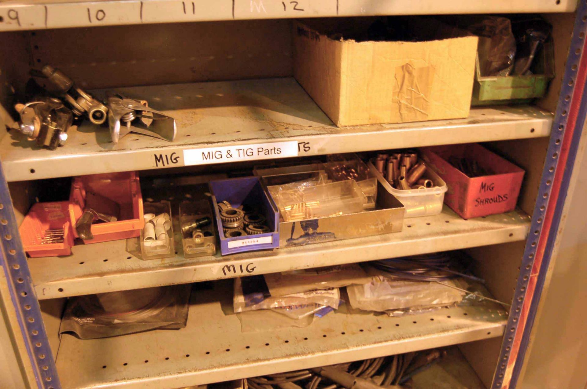 A Steel 2 Door Tool Cabinet and Contents Including Welding Torches. Regulators, MIG Welding - Image 2 of 4