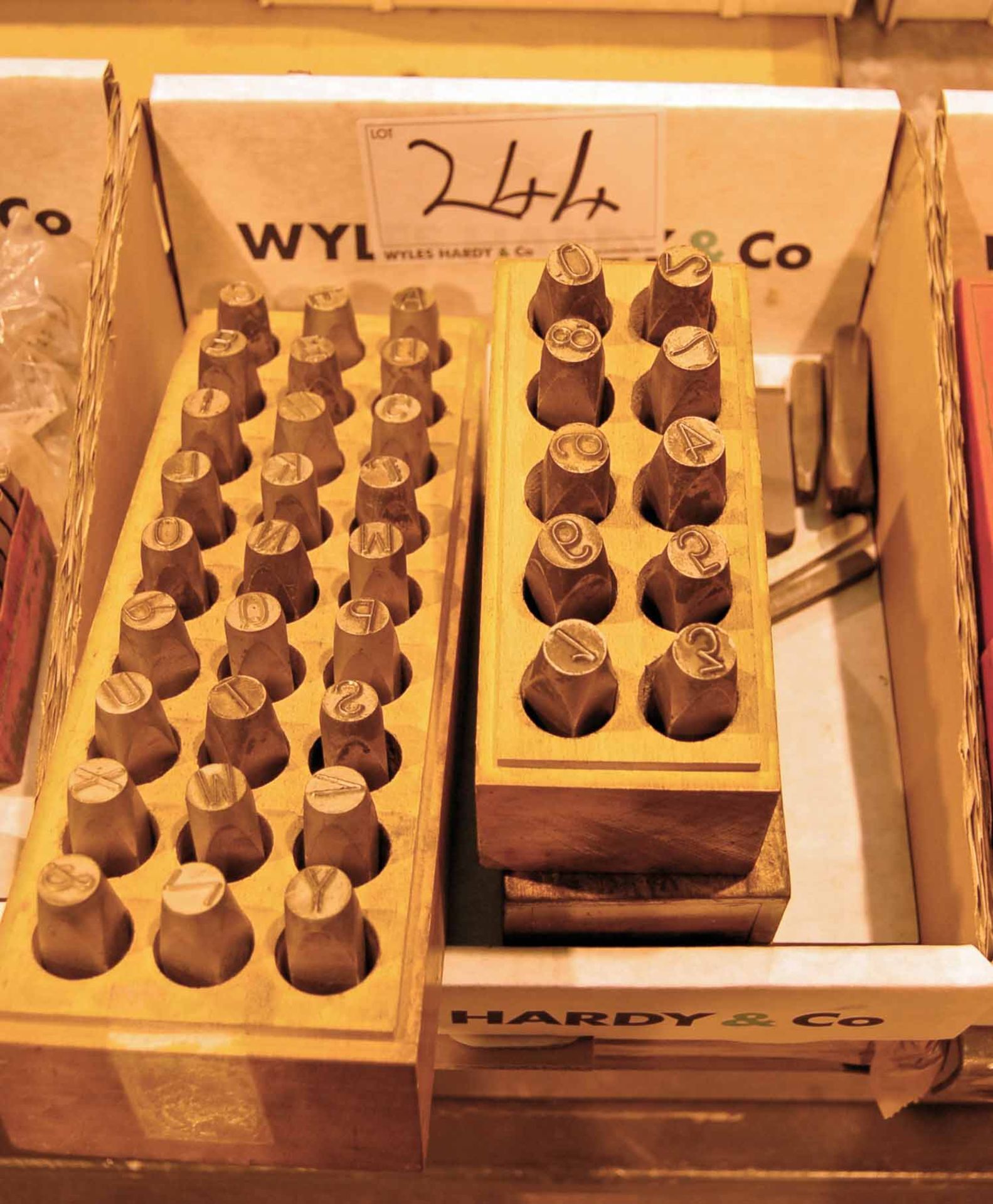 A Box of Number and Letter Cold Stamp Punches (As Photographed)