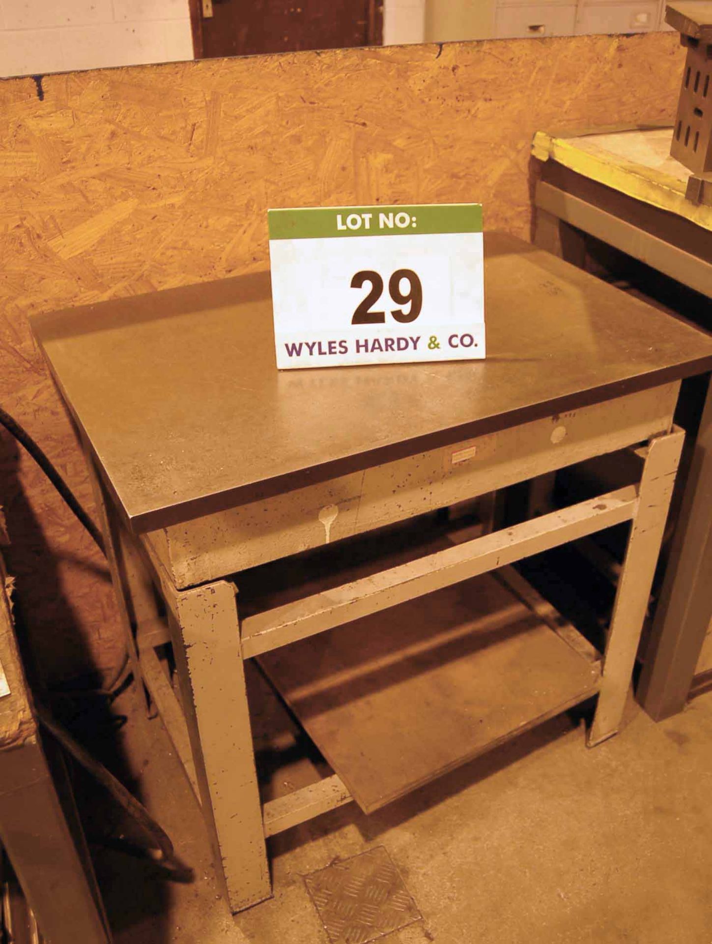 A 3ft x 2ft Steel Surface Table on Steel Stand