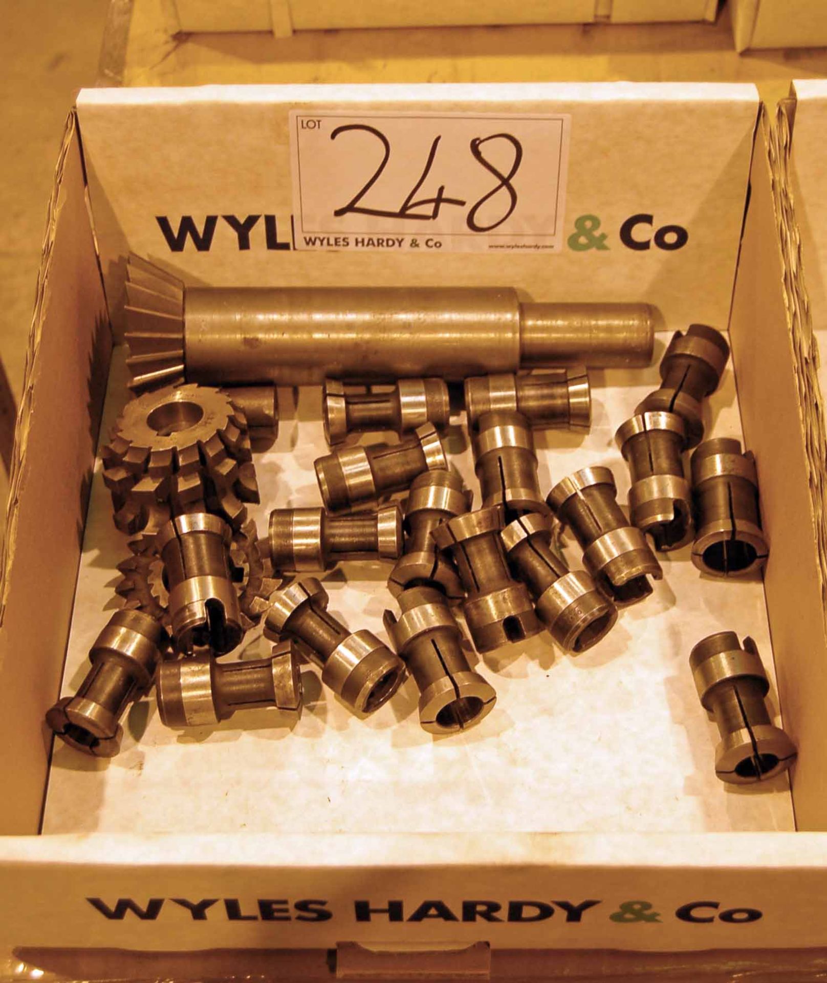 A Box of Collets and Milling Cutters (As Photographed)
