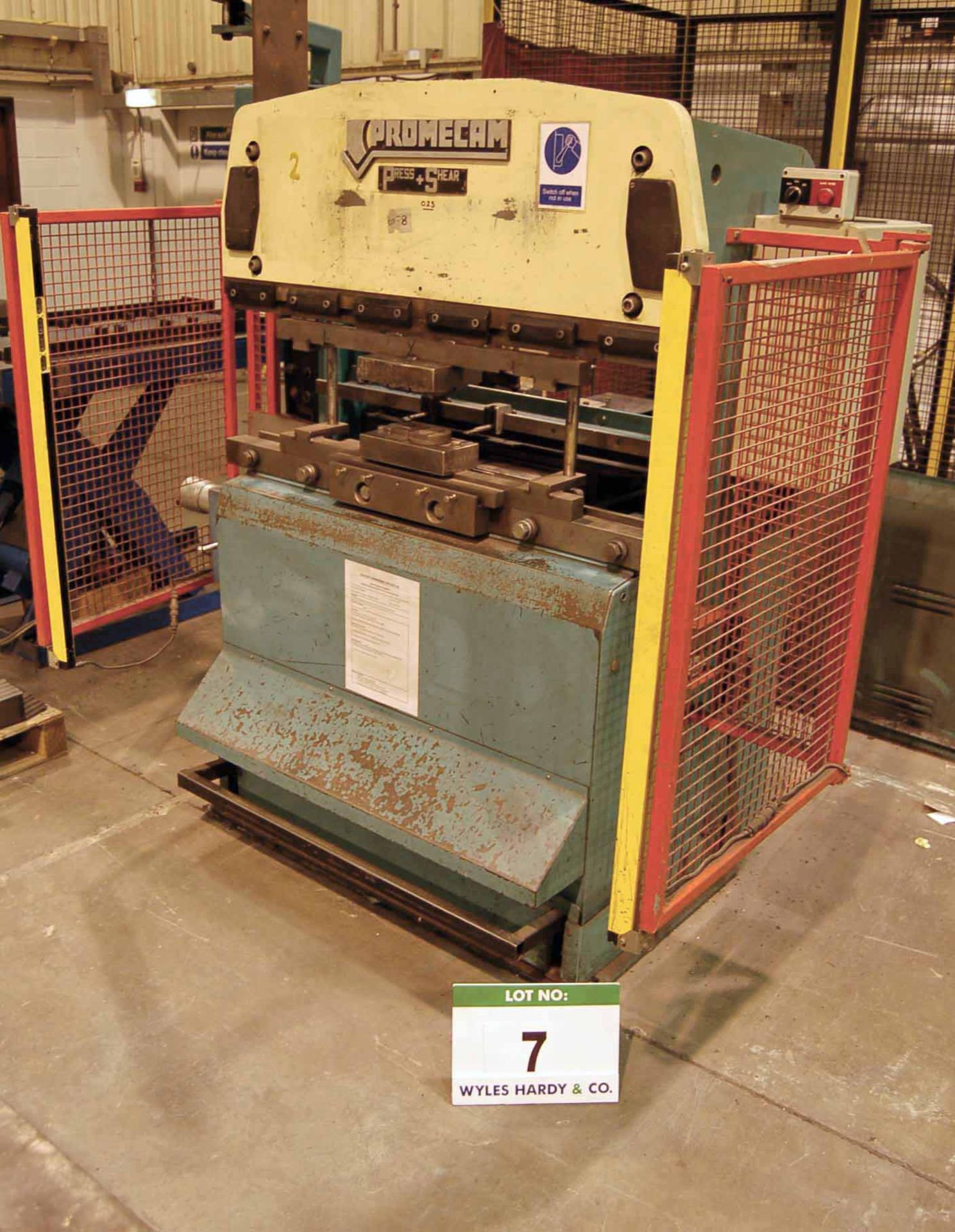 A PROMECAM Model RG-25-12 NC Press Brake Serial No. 02-025-12-2176 (80071) 25-Ton x 1200mm, 2 inch