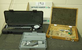 A RS DIAL BORE GAUGE 50-160mm (Incomplete) A MITUTOYO 0-6 Inches Depth Gauge. A MICROMASTER 0-30mm