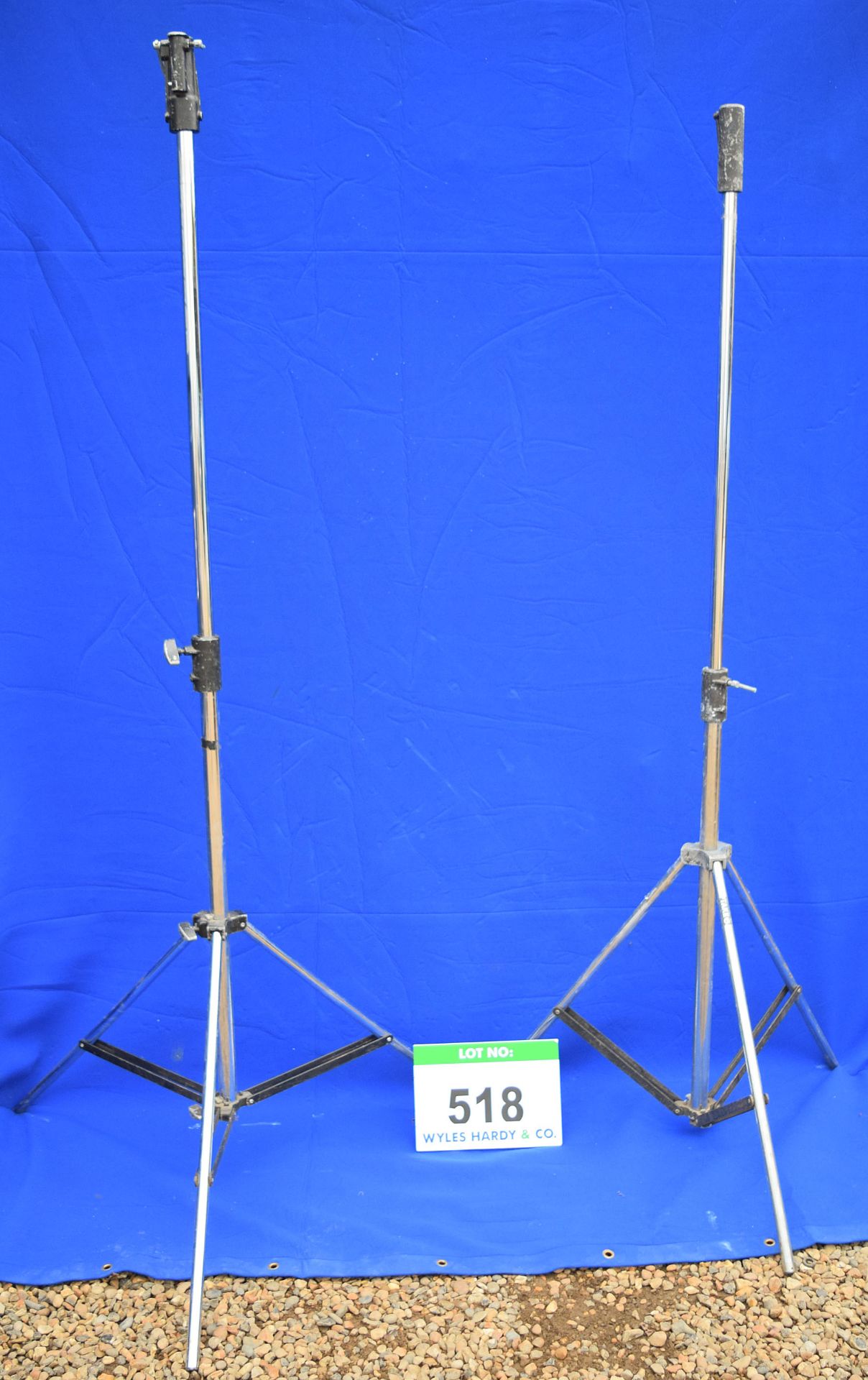 Two Steel Single Stage 2.0M Telescopic Folding Stands