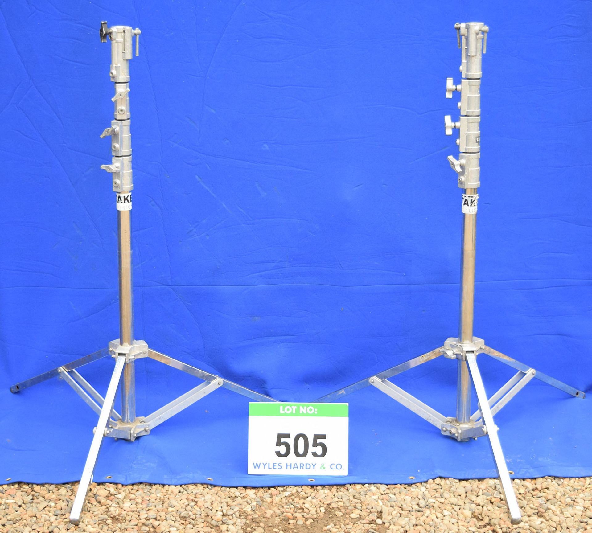 Two ARRI Steel 3-Stage 4.5M Telescopic Folding Stands