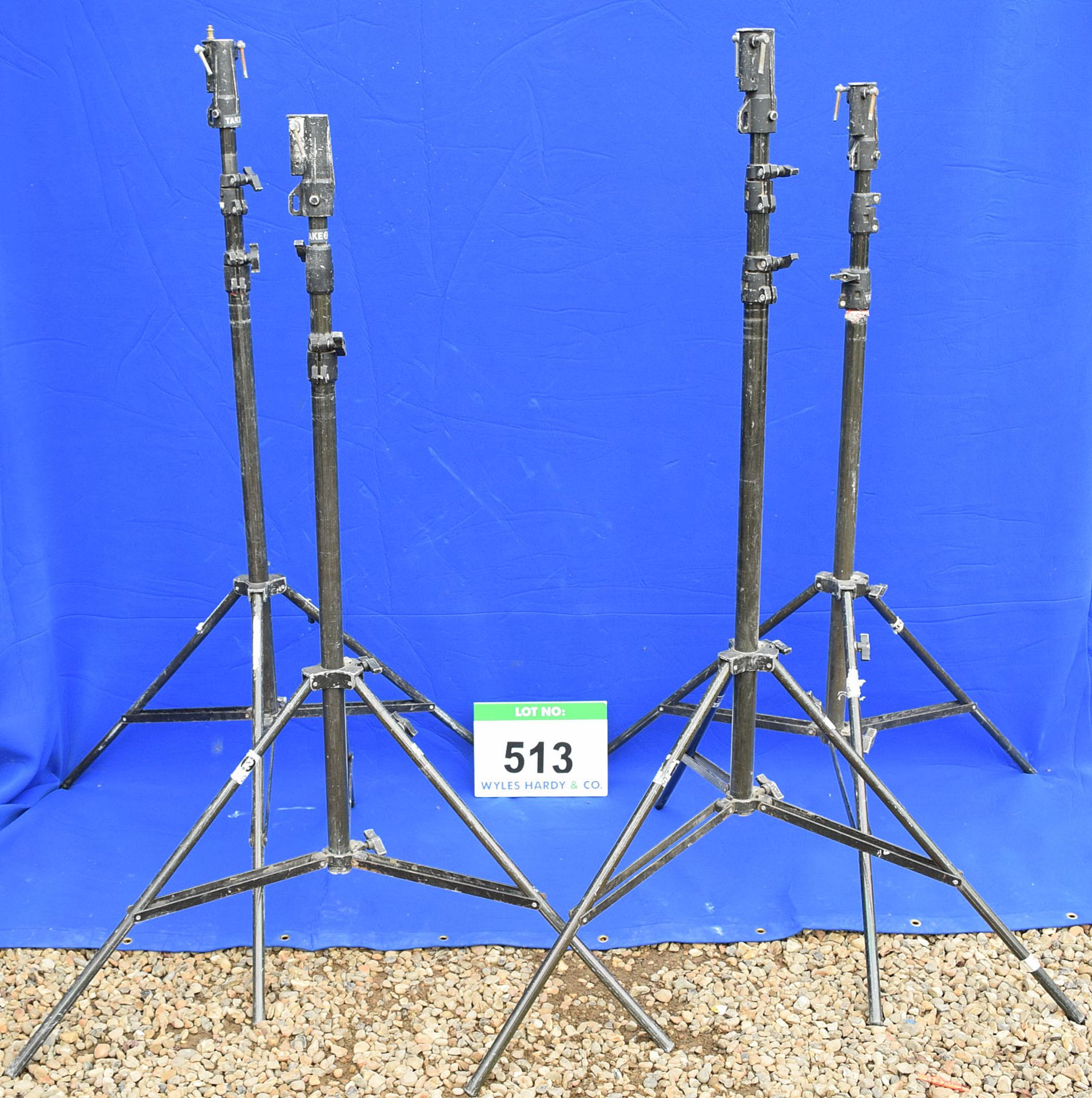Four Tubular Steel 2-Stage 3.2M Telescopic Folding Stands