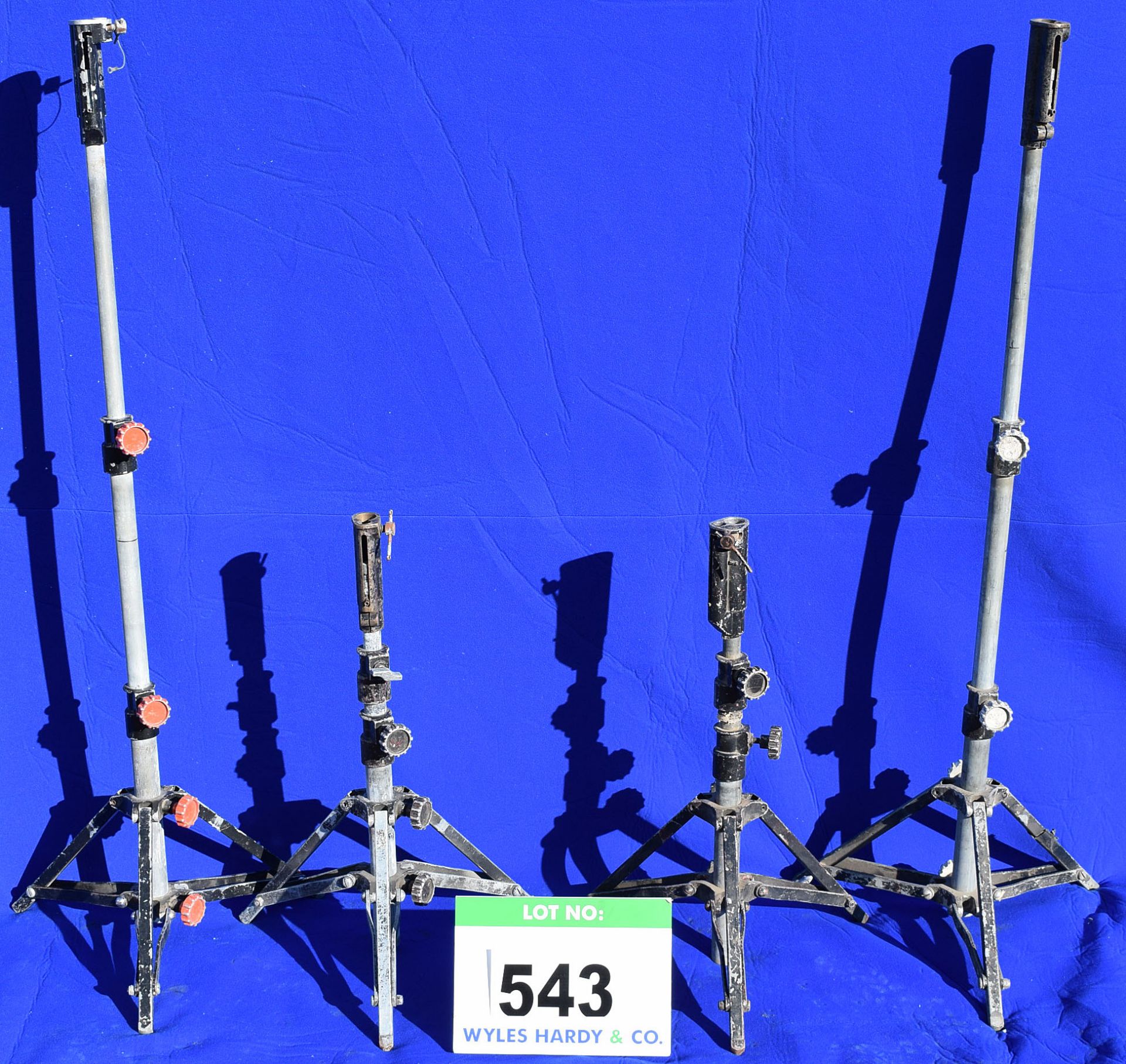 Four Steel 2-Stage 1.3M Telescopic Folding Stands