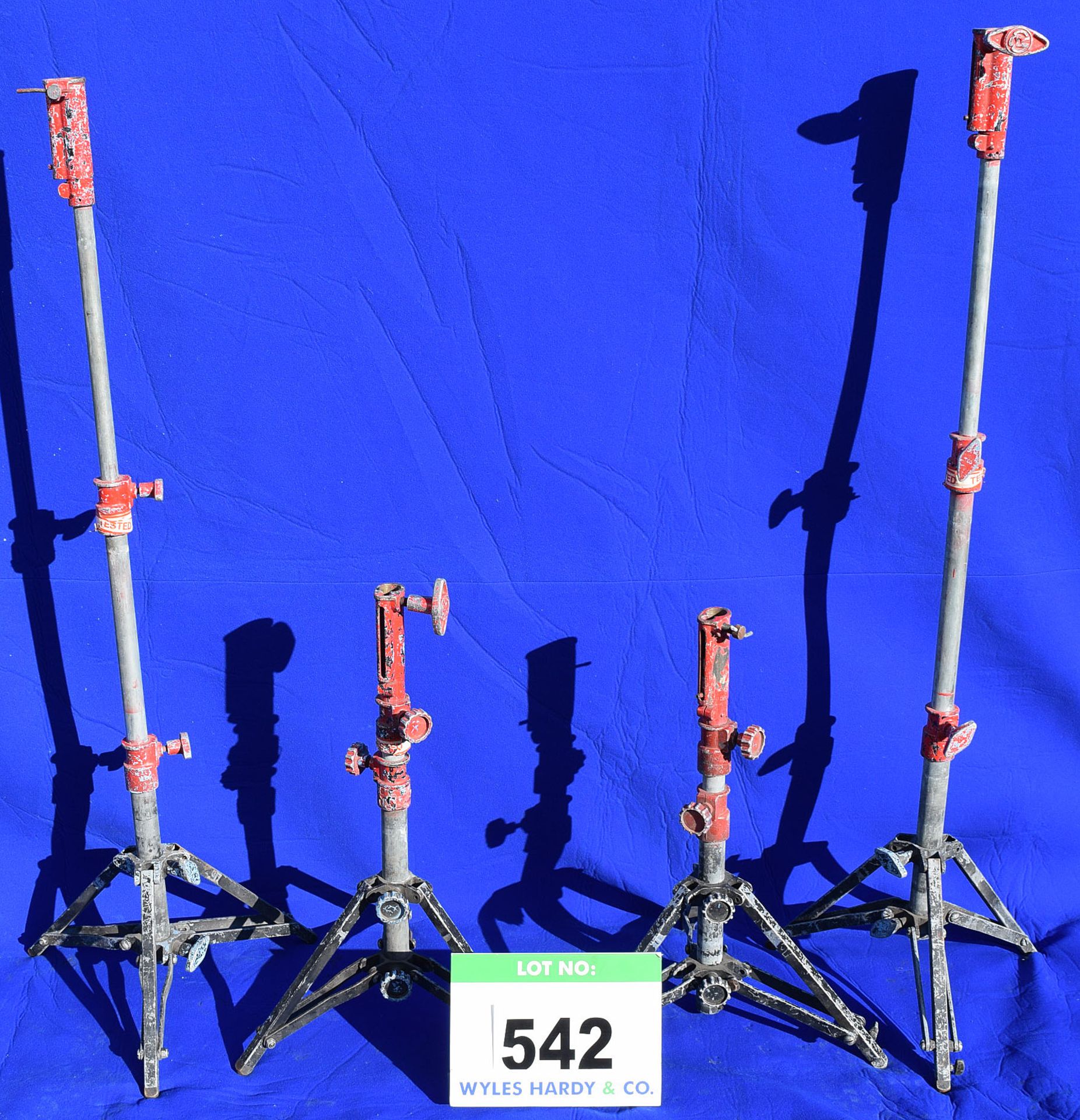 Four Steel 2-Stage 1.3M Telescopic Folding Stands