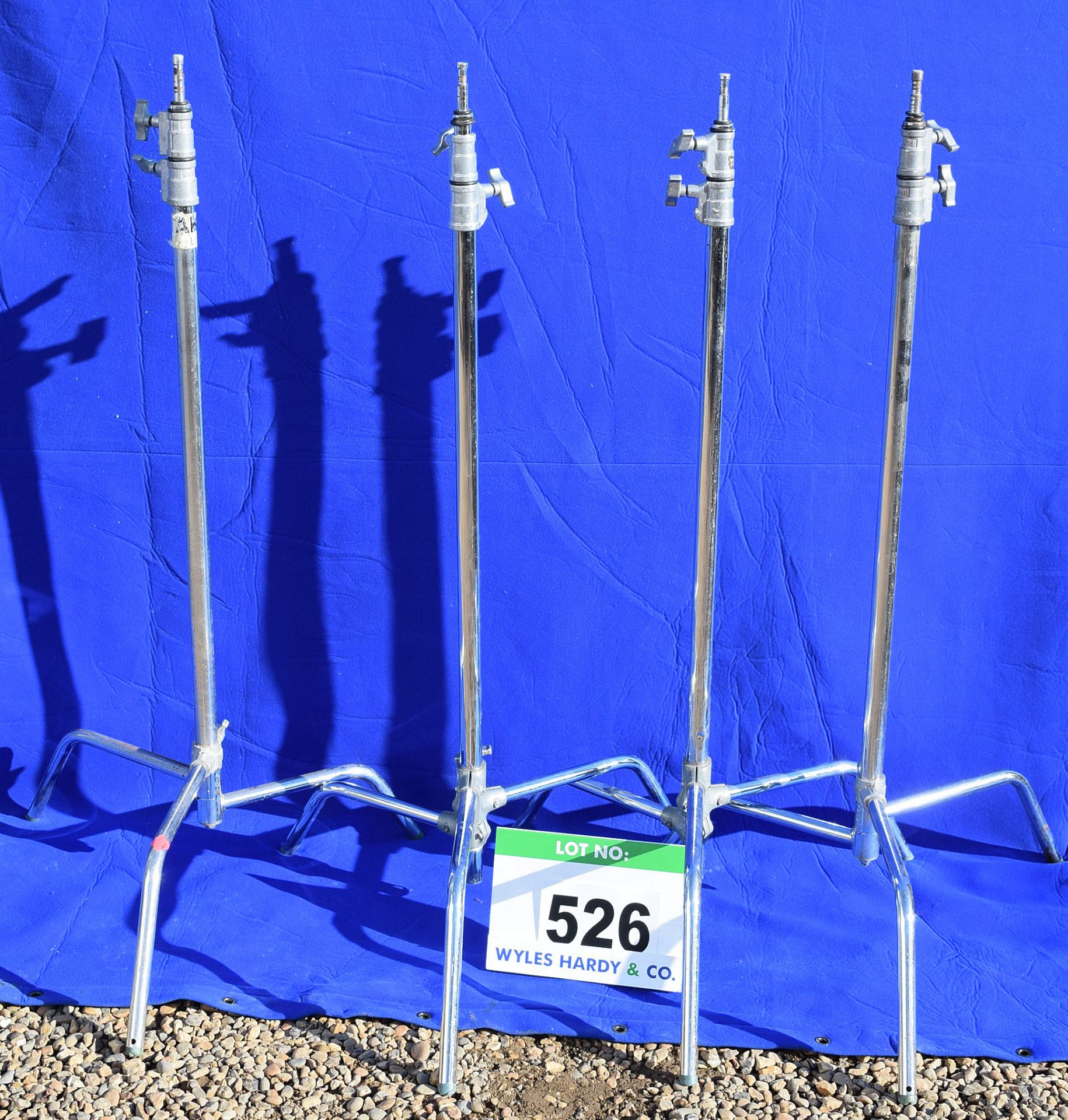 Four Tubular Steel 2-Stage 3.25M Telescopic Folding Turtle Leg Stands