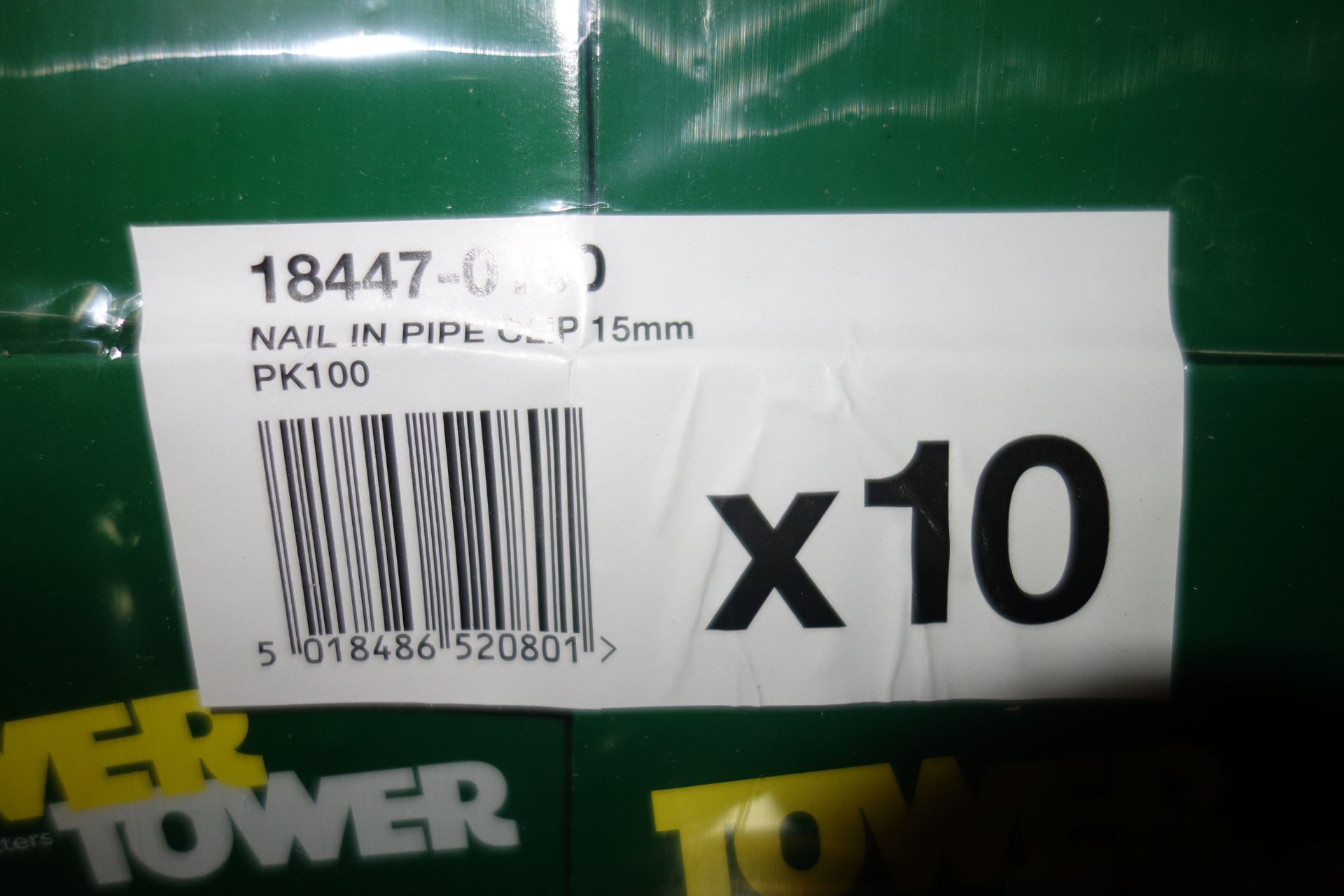 120 X Boxes Of Tower 15MM Pipe Clips Aprox 100 Clips Per Box White In Colour