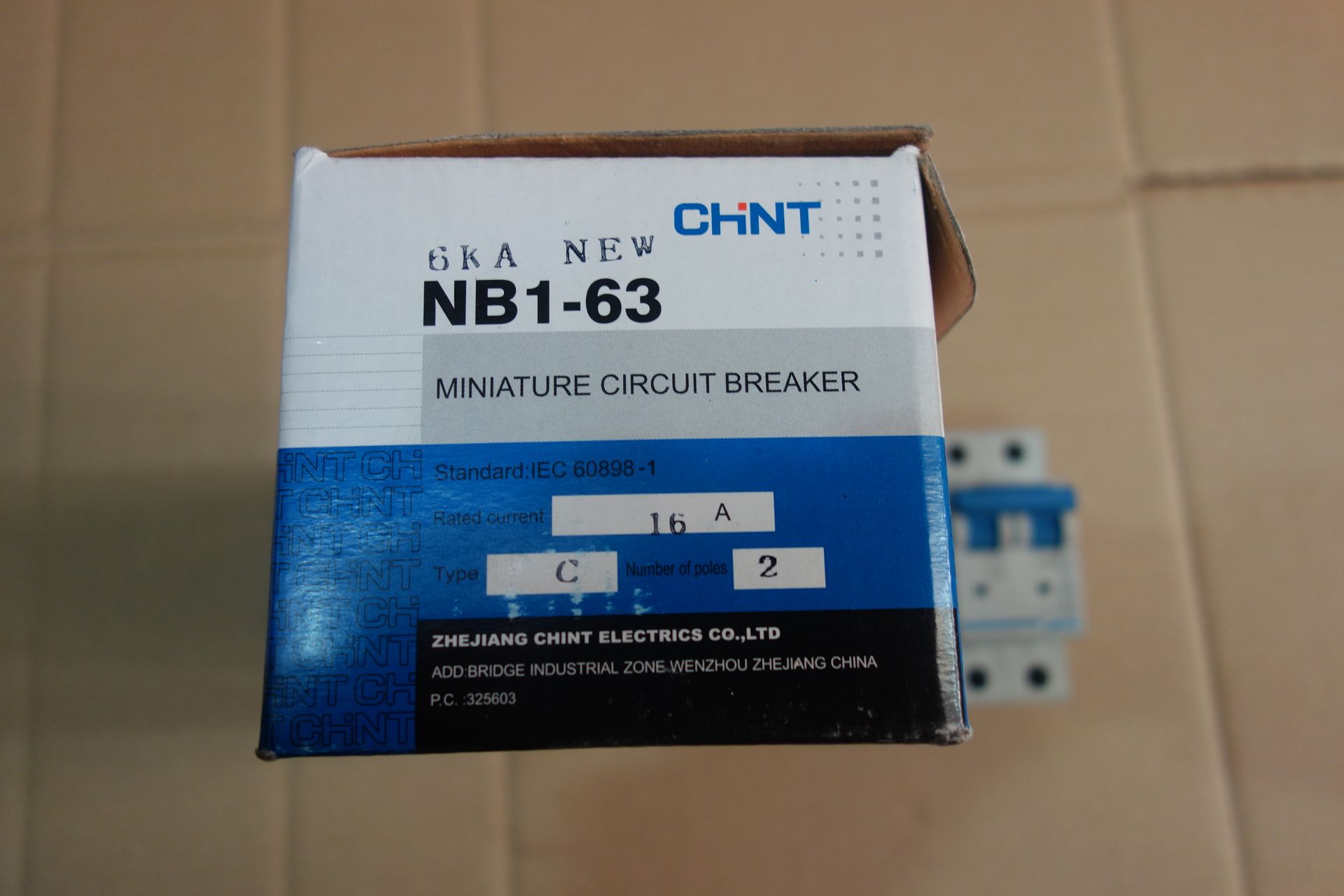 100 X CHINT NB1-63 16A MCBS Type C 2P