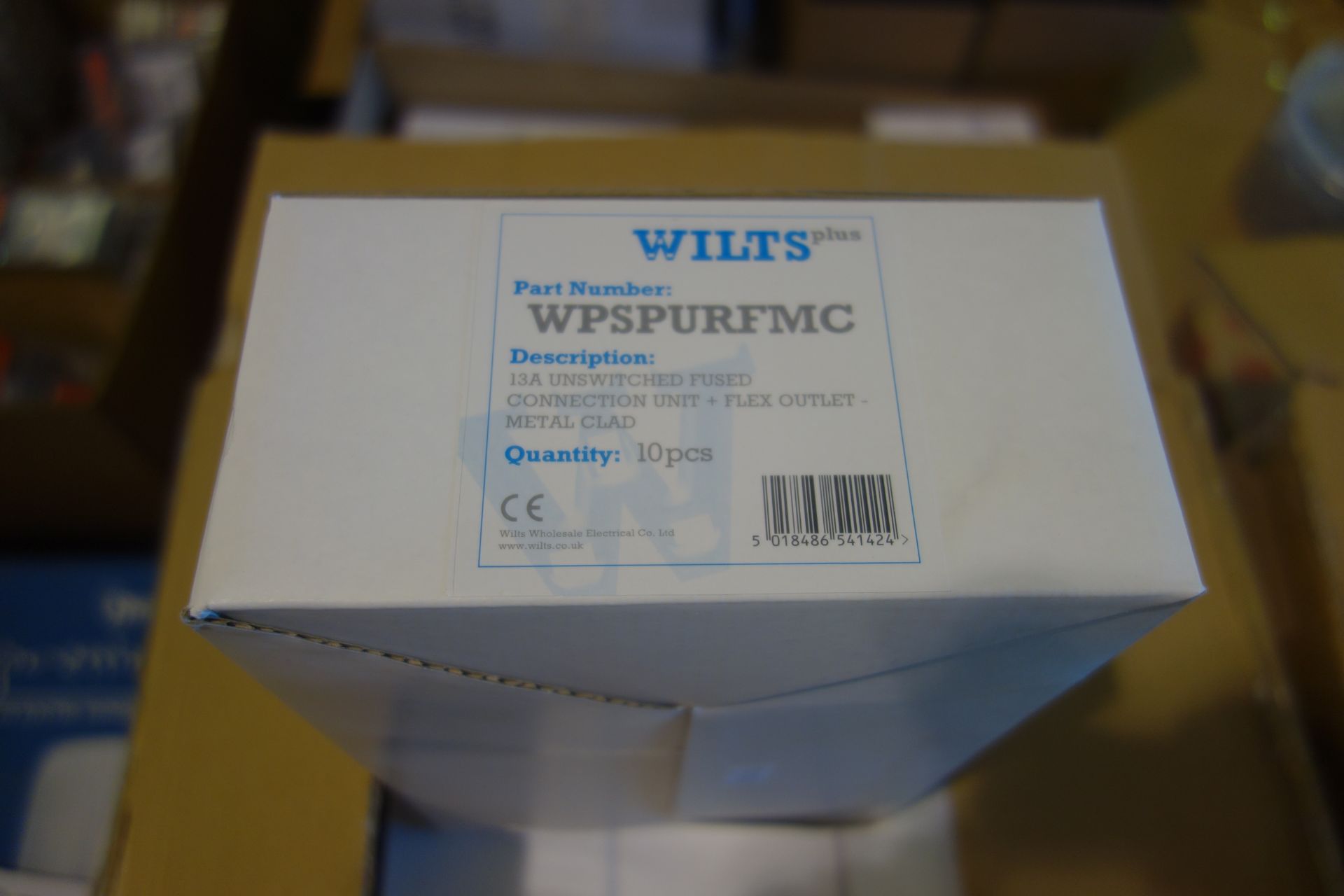 100 X Wilts WPSPURFMC 13A Unswitched Fused Connection Unit + Flex Outlet Metal Clad
