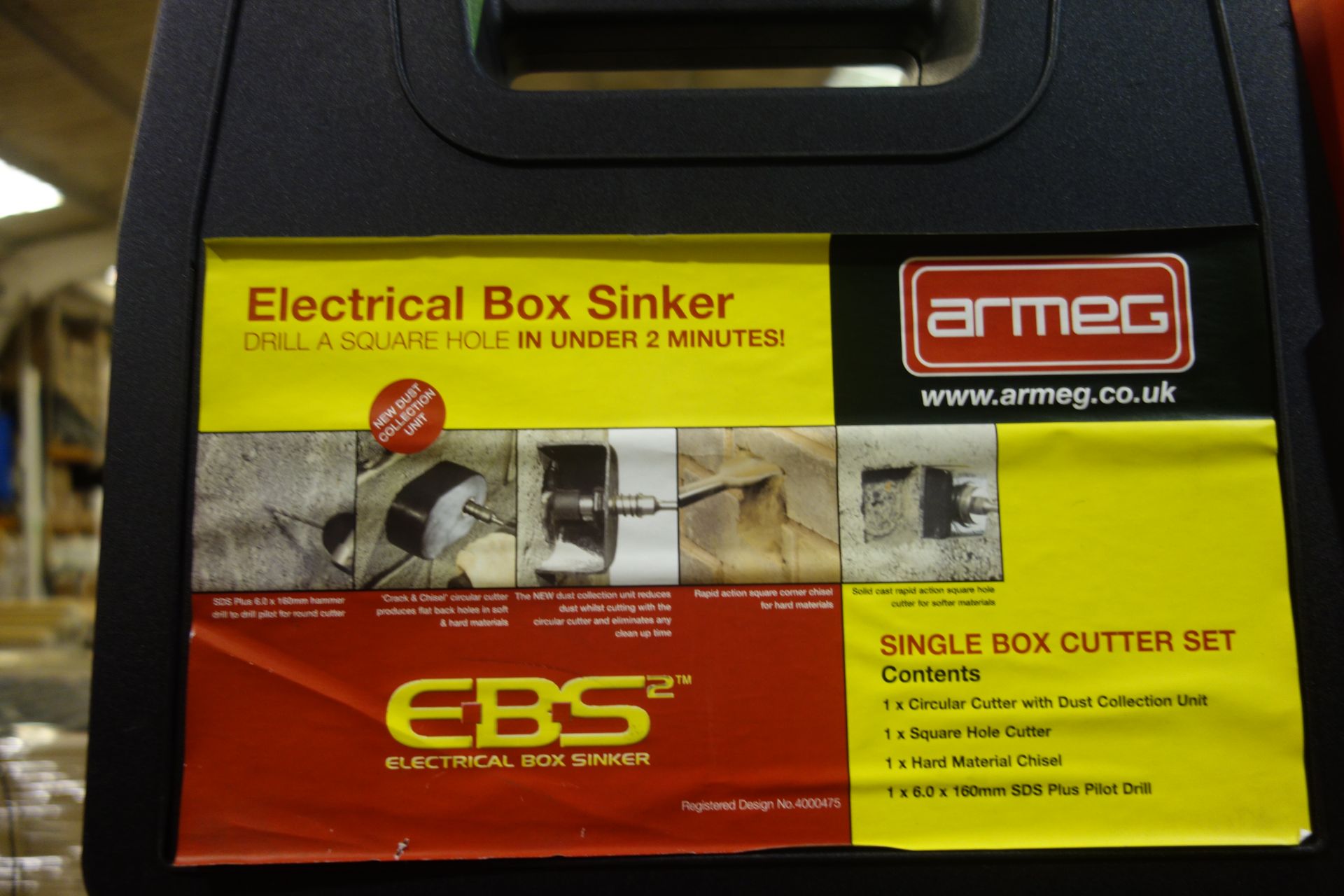 1 X Armeg Electrical Box Sinker Drill A Square Hole In Under 2 Minutes P/N EBS-TC-SET