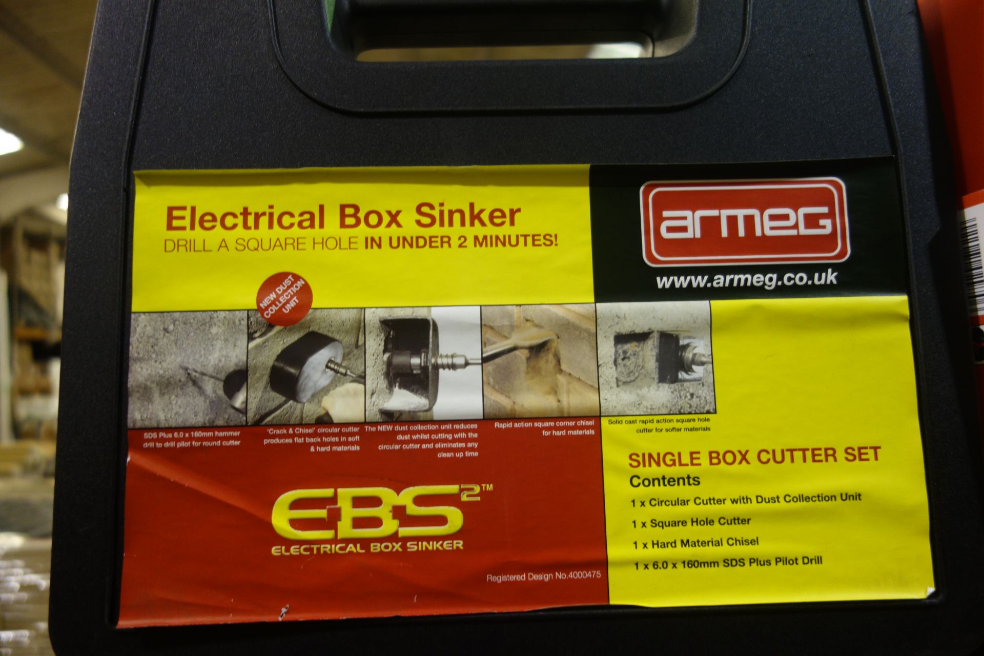 1 X Armeg Electrical Box Sinker Drill A Square Hole In Under 2 Minutes P/N EBS-TC-SET