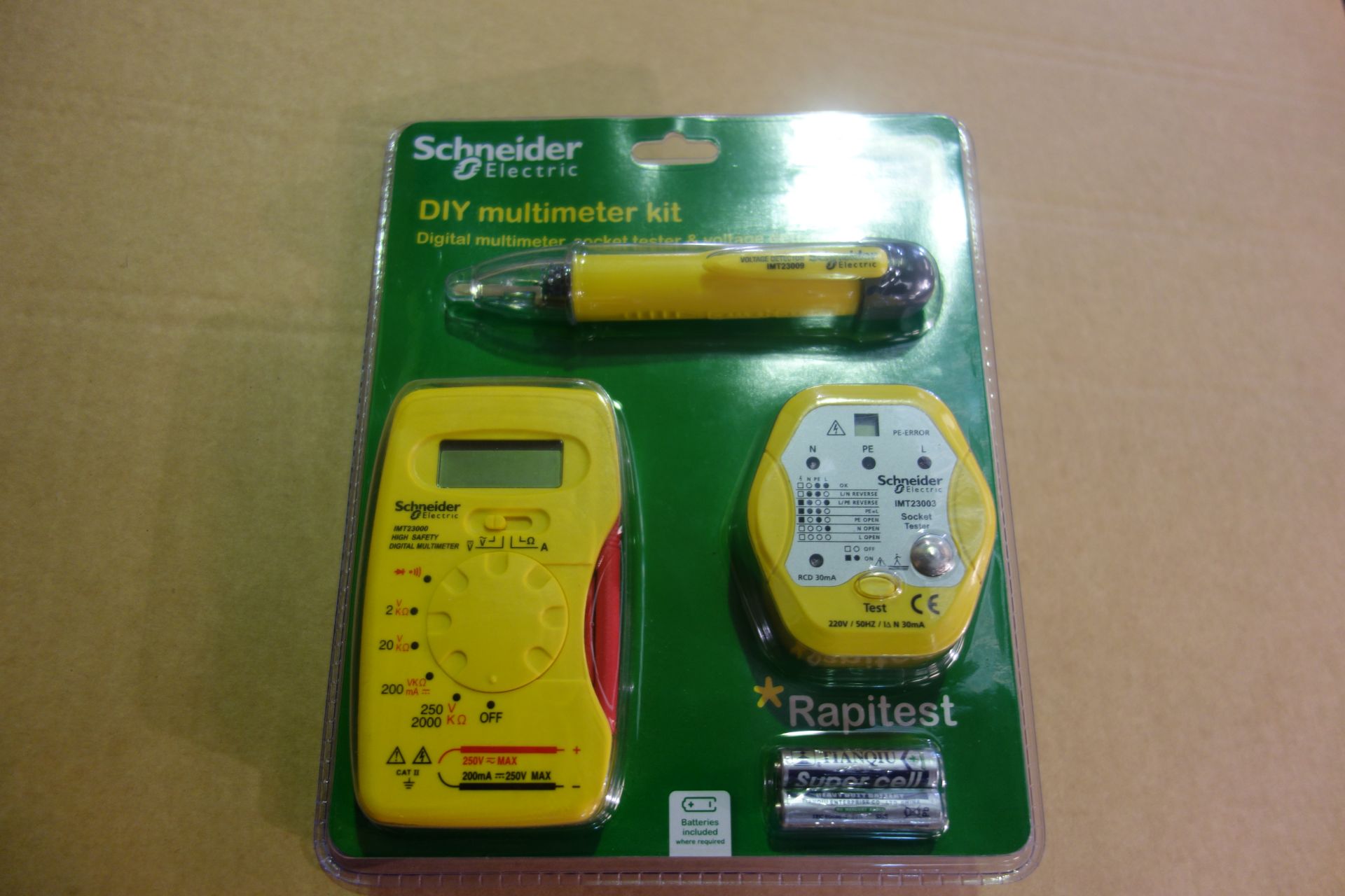 16 X Schneider 1mt 23011 DIY Multimeter Kit ( Digital Multimeter Socket Tester + Voltage Detector