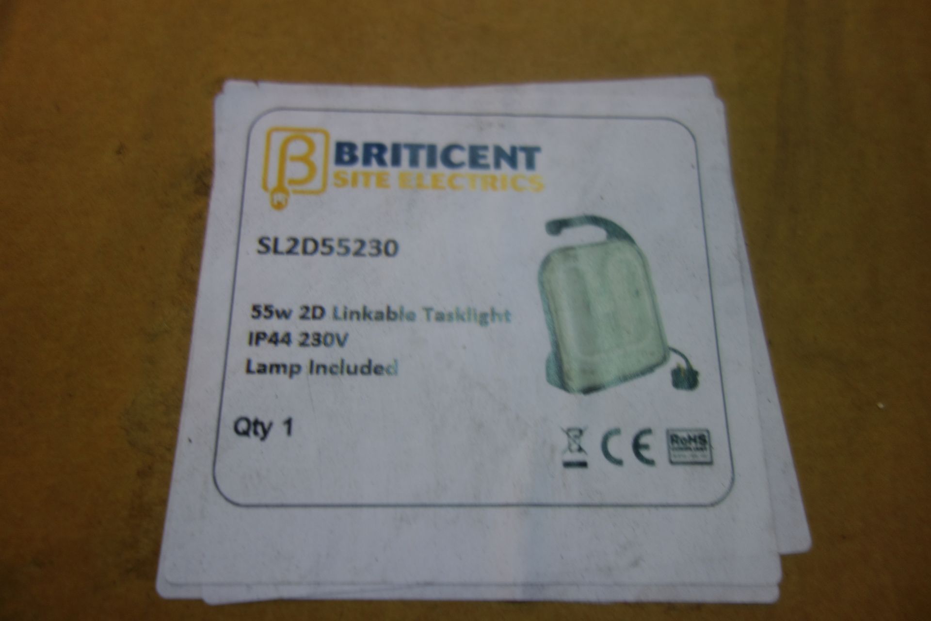 8 X Briticent SL2D55230 55W 2D Linkable Tasklight 1P44 230V Lamp INC: