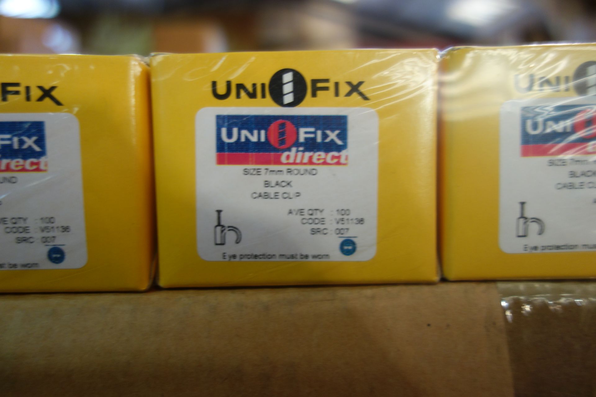 300 X Boxes Of Unifix 7MM Round Cable Clips Aprox 100 Clips Per Box Black