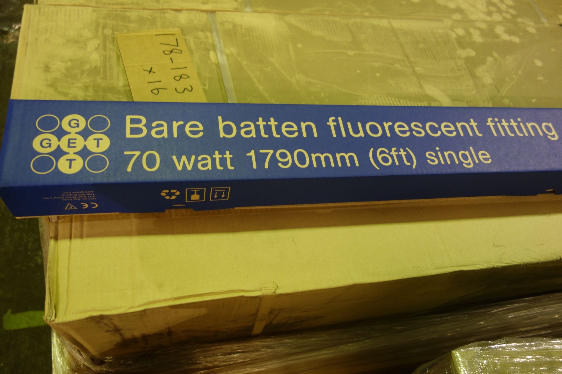 16 X GET LP170LPF Bare Batten LPF 6FT Low Power 70W Single Fluorescent Fitting