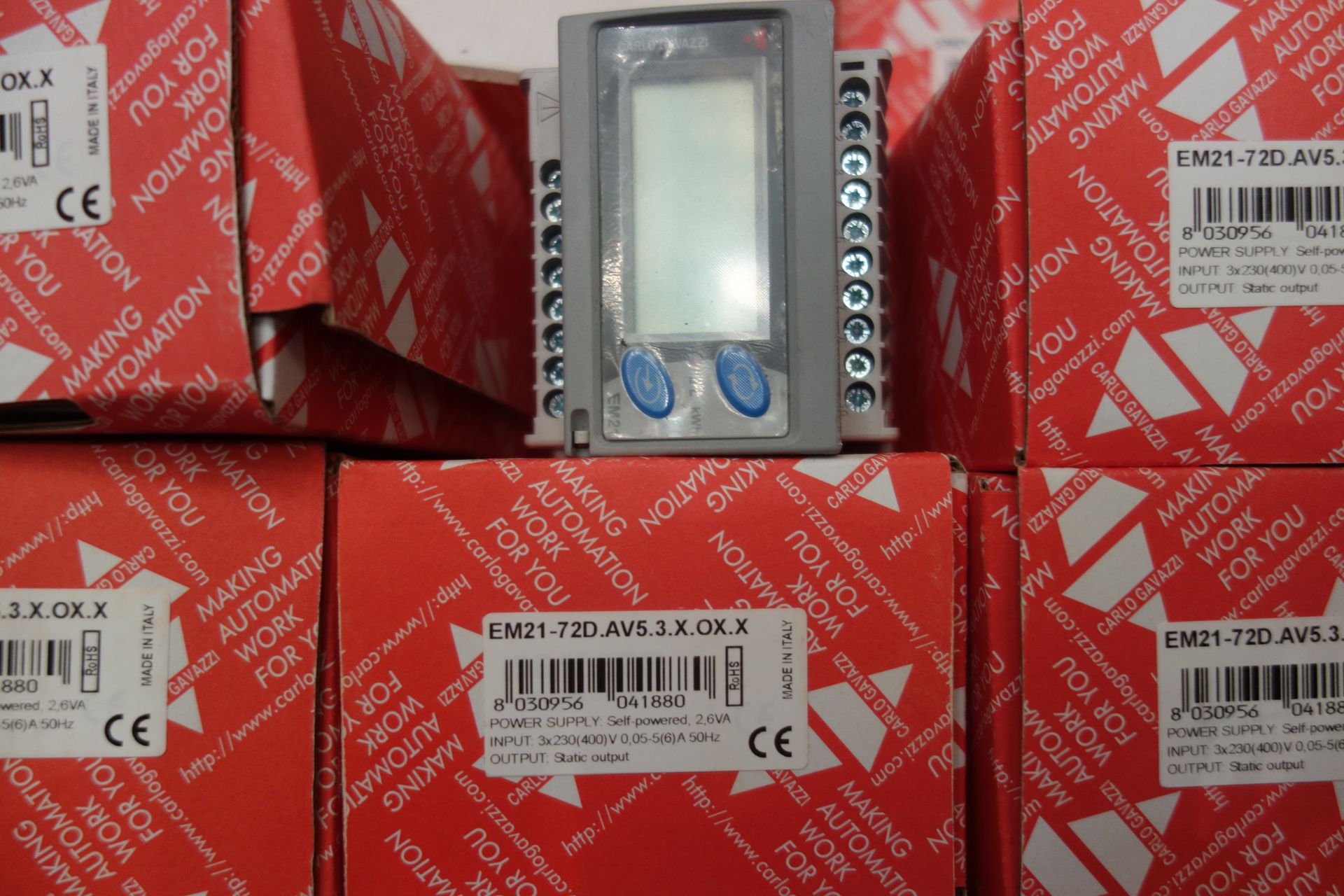 8 X Carlo GAVAZZI EM21-72D-AV5.3 X. OX.X 3 Phase Energy Meter Programer