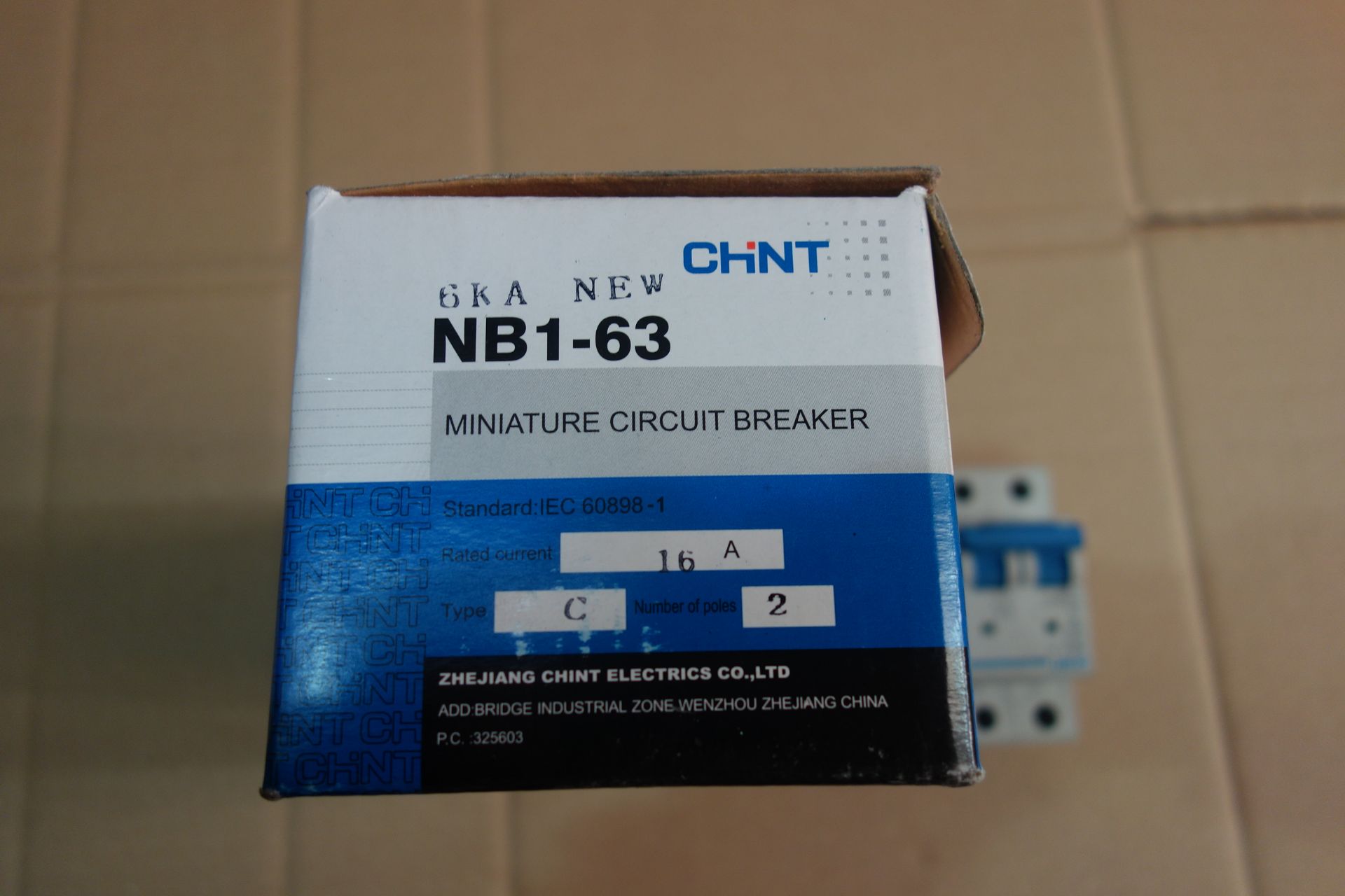 100 X CHINT NB1-63 16A MCBS Type C 2P