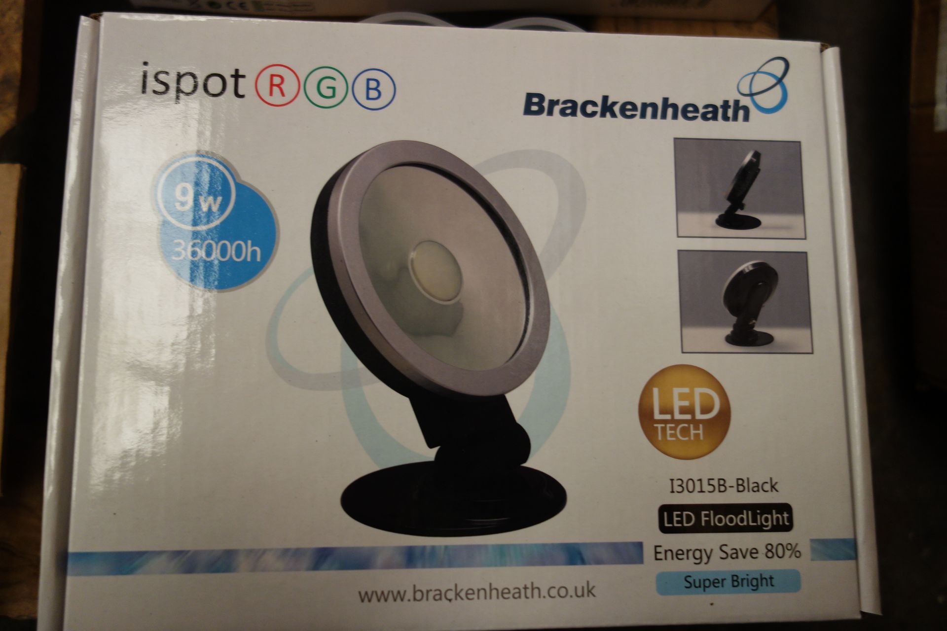 5 X Brakenheath I3015B-Black 9W Ispot RCB Colour Changing With Remote Control Super Bright Energy