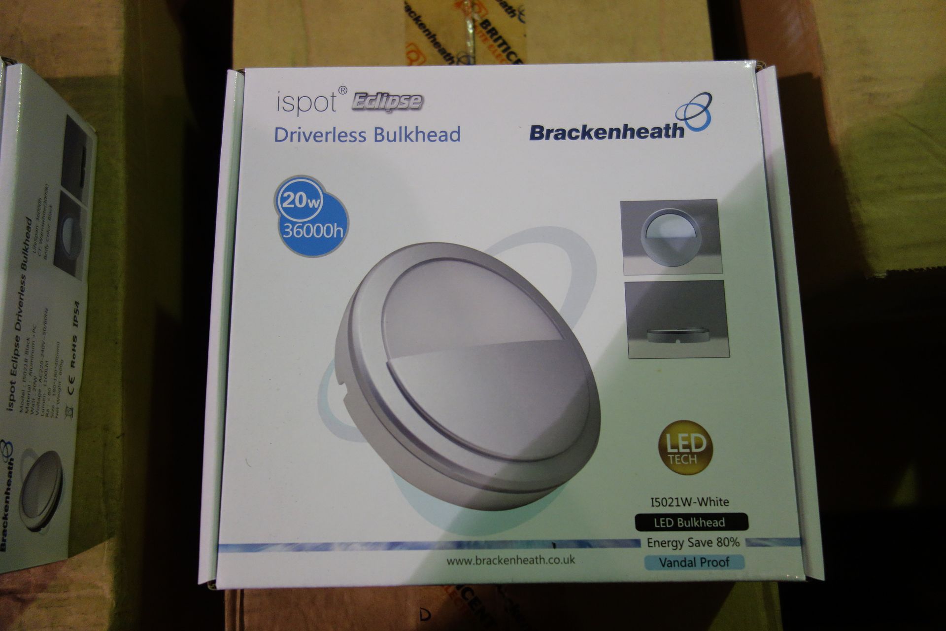 10 X Brakenheath I 5021W White LED Light 20W 36000H Vandal Proof Driverleads Bulkhead Eclipse