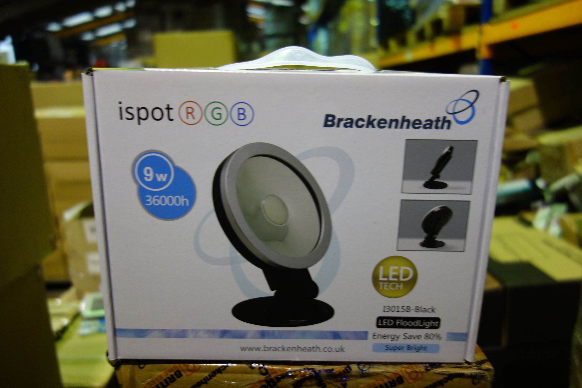 10 X Brakenheath I3015-B LED Floodlight 9W 36000H Black Change Colours Red, Green Blue C/W Remote