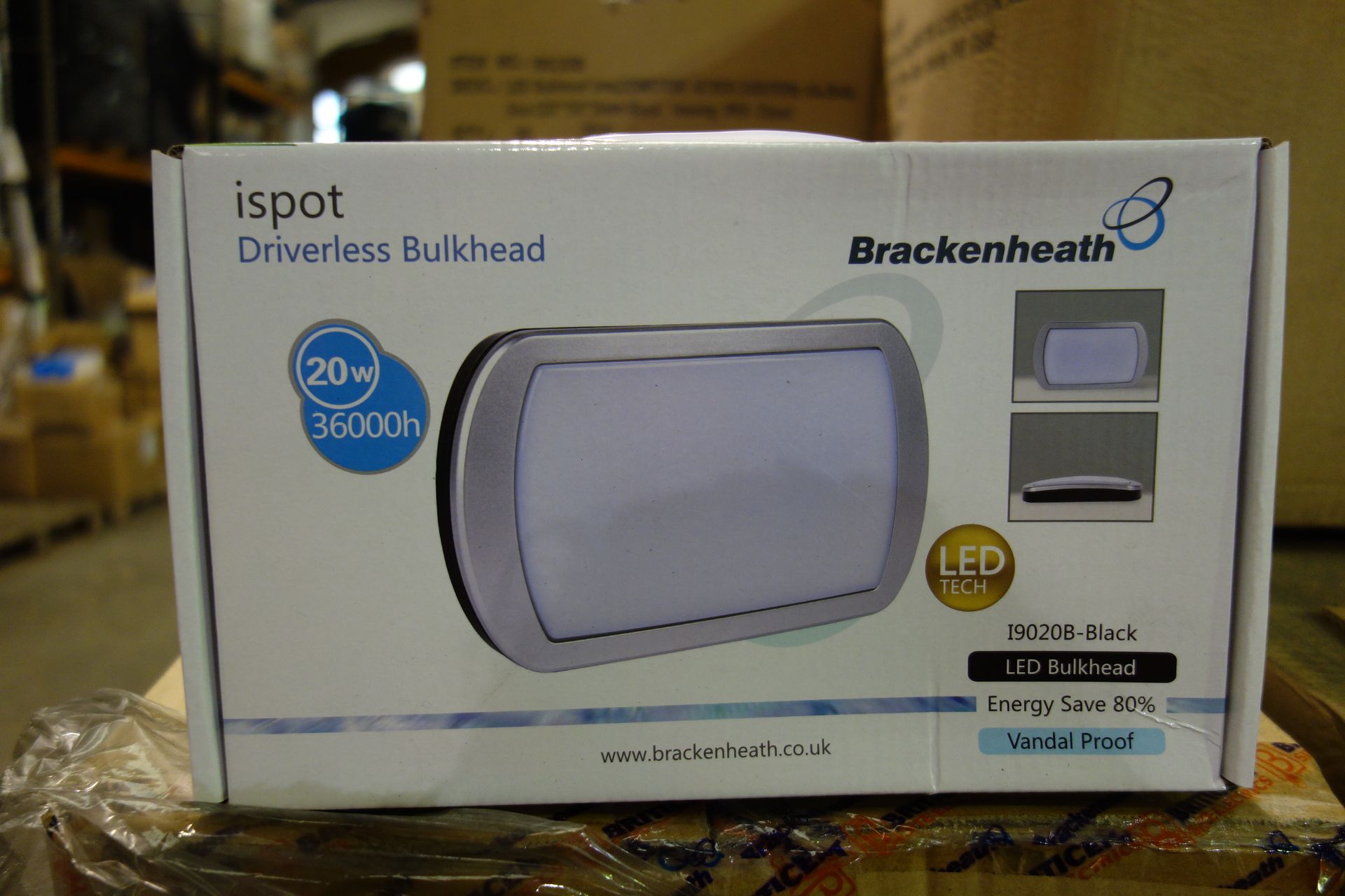 10 X Brakenheath I9020B-Black LED Bulkhead Vandal Proof