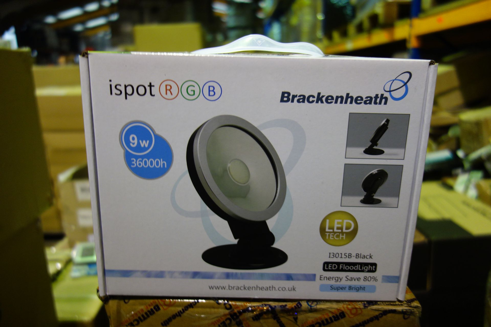 10 X Brakenheath I3015-B LED Floodlight 9W 36000H Black Change Colours Red, Green Blue C/W Remote