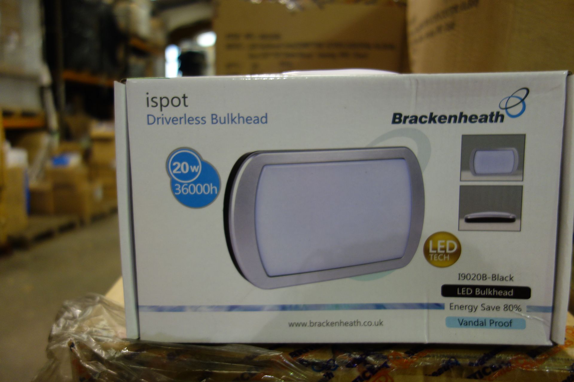 10 X Brakenheath I9020B-Black LED Bulkhead Vandal Proof