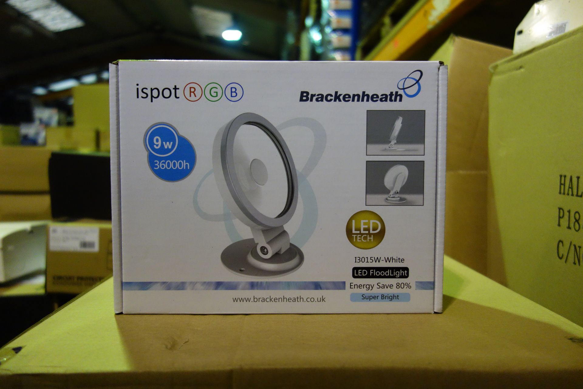 10 X Brakenheath I3015W LED Floodlight 9W 36000H White Change Colours Red, Green , Blue C/W Remote