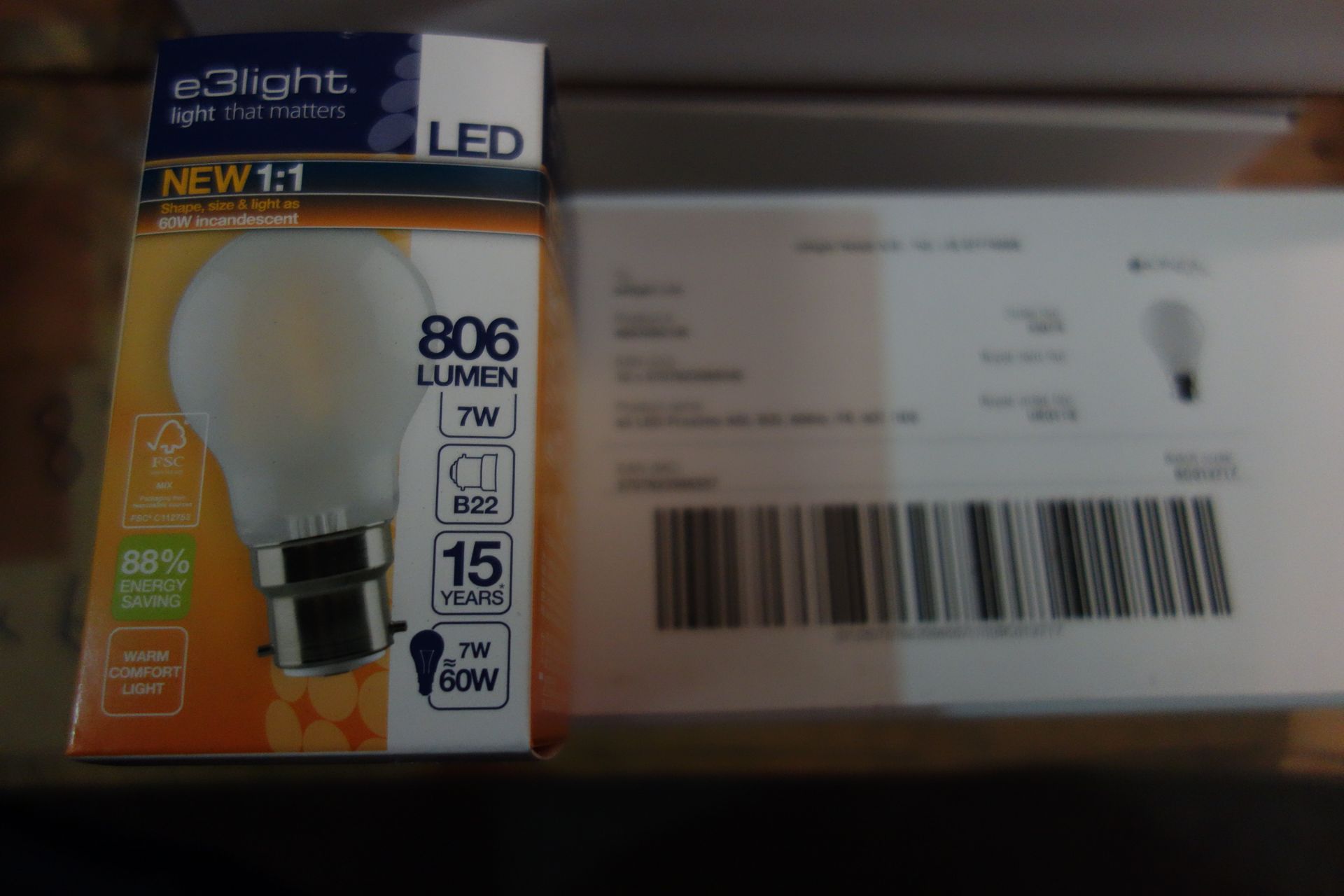 60 X E3Light 4603260106 806 Lumen LED 7 W = 60 W Lamp B22 Fitting Warm Comfort Light