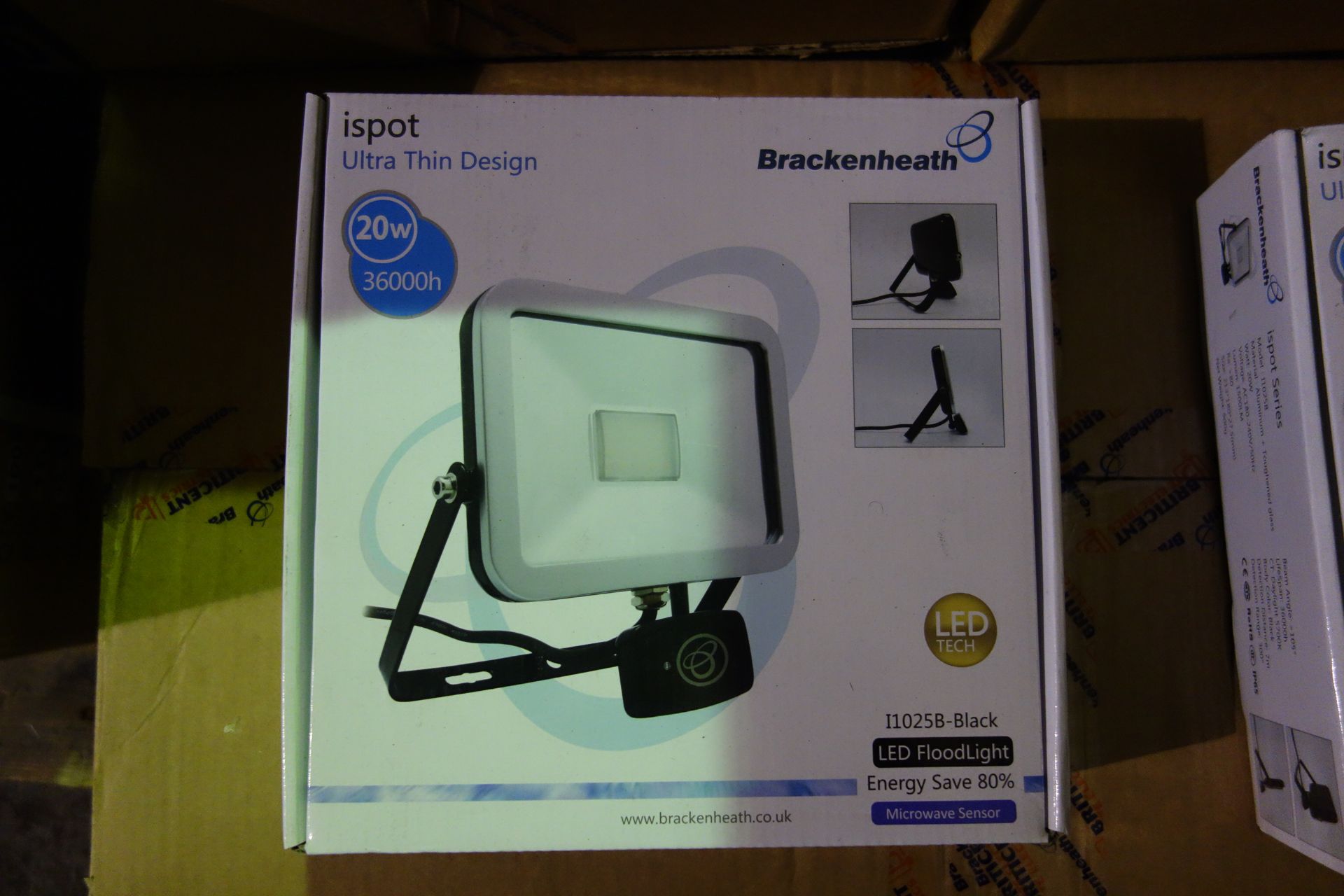 10 X Brakenheath I 1025B-Black LED Floodlight 20W 36000H With Microwave Sensor