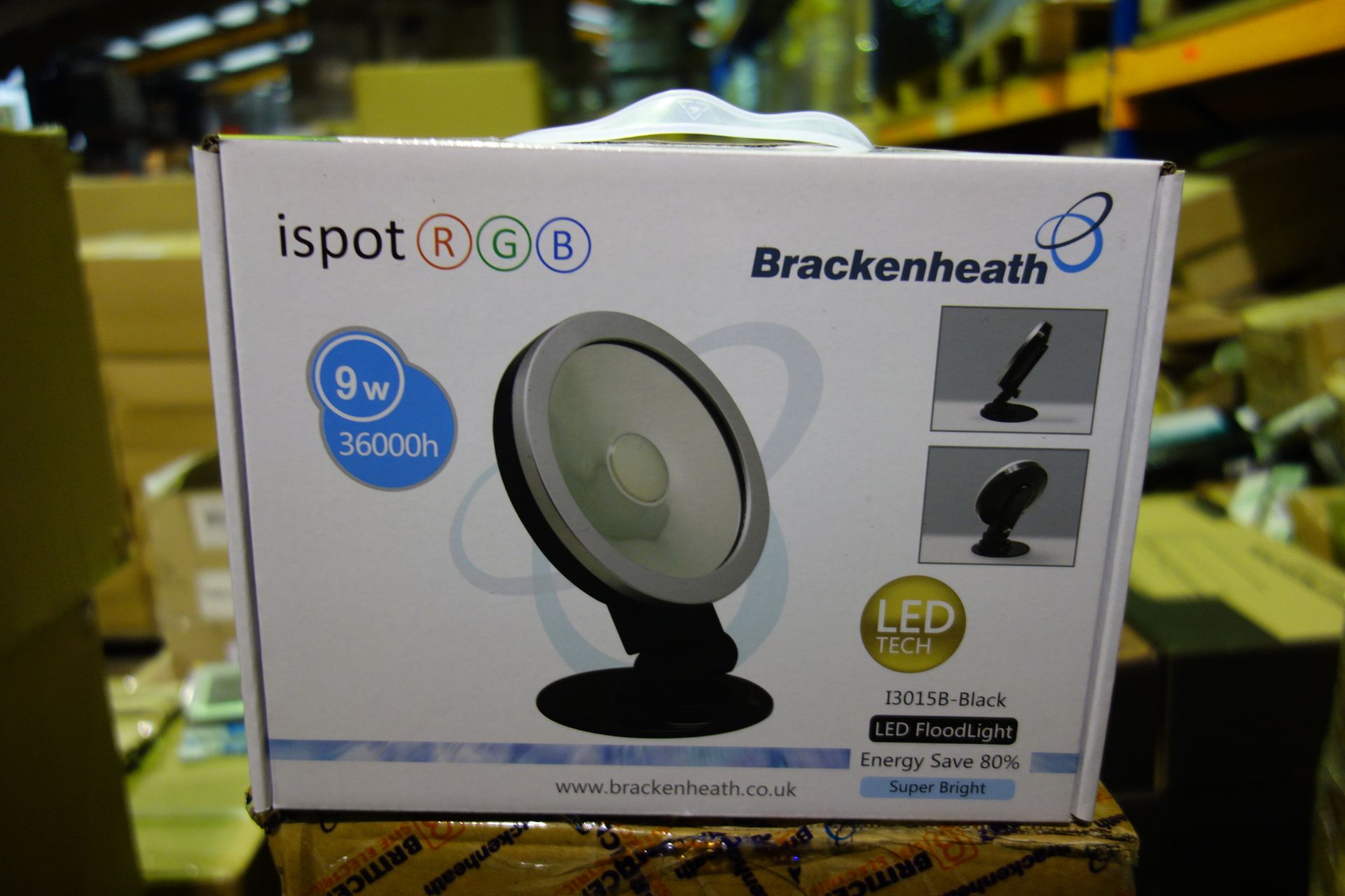 10 X Brakenheath I3015-B LED Floodlight 9W 36000H Black Change Colours Red, Green Blue C/W Remote