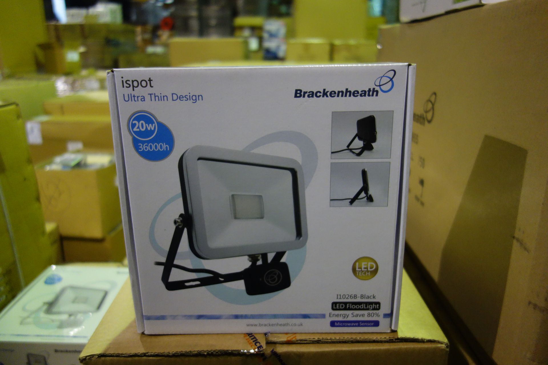 10 X Brakenheath I 1026B-Black LED Floodlight 20W 36000H With Microwave Sensor