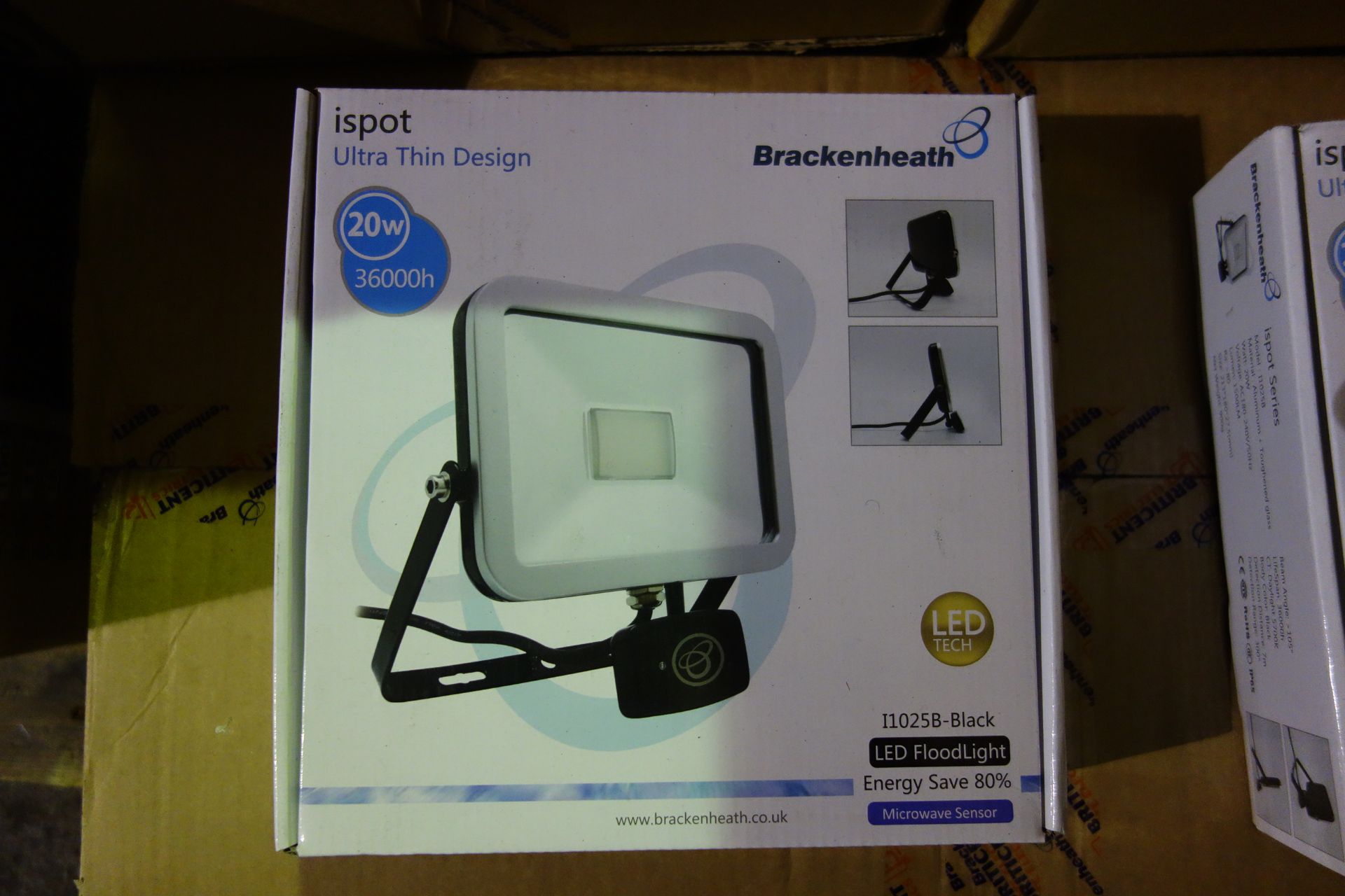 10 X Brakenheath I 1025B-Black LED Floodlight 20W 36000H With Microwave Sensor