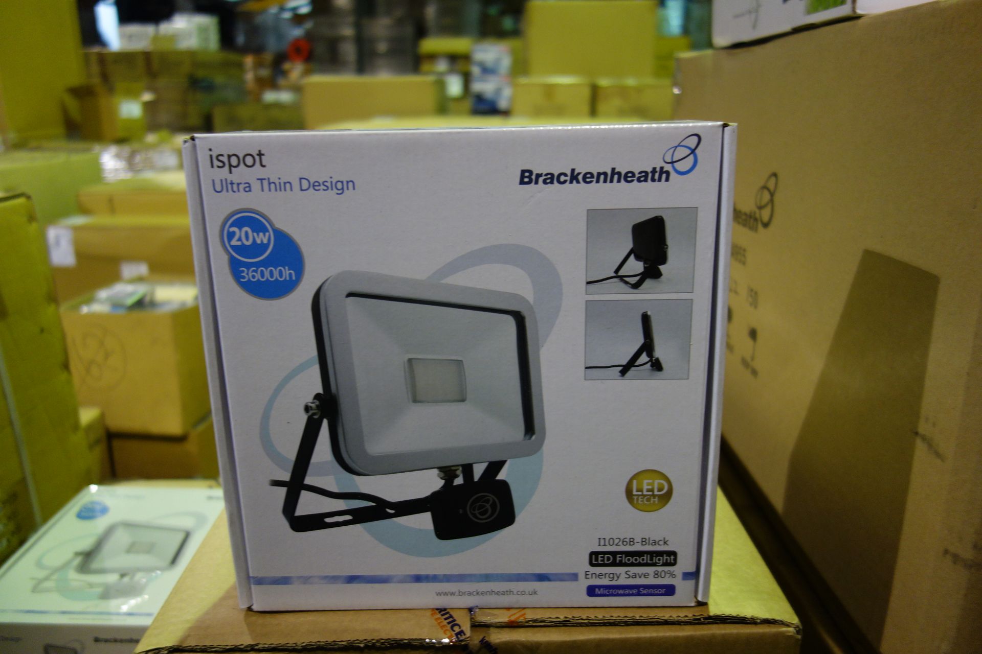 10 X Brakenheath I 1026B-Black LED Floodlight 20W 36000H With Microwave Sensor