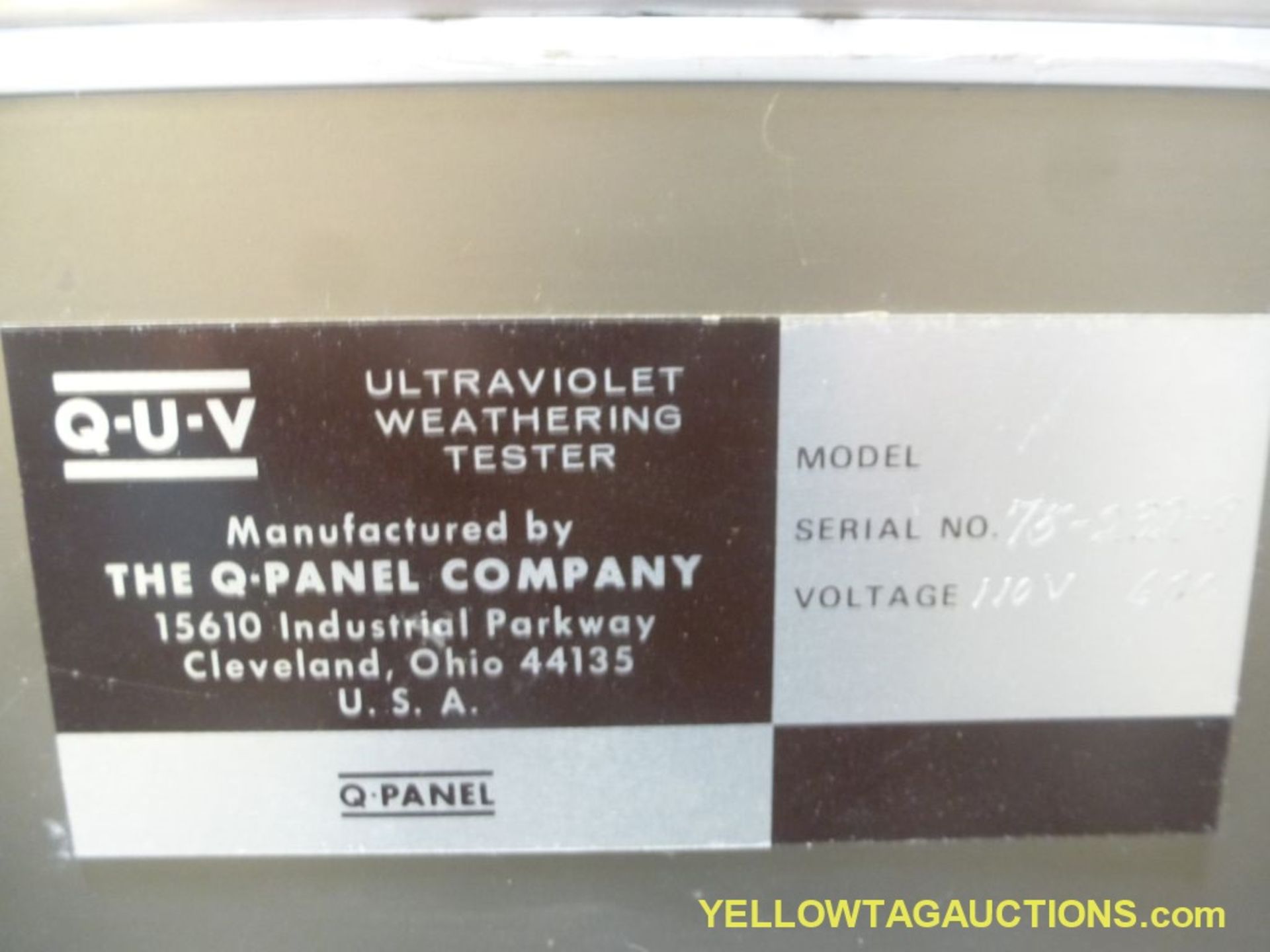 Q-U-V Cyclic Ultraviolet Weathering Tester|110VLocation: YTA Warehouse - Image 12 of 12