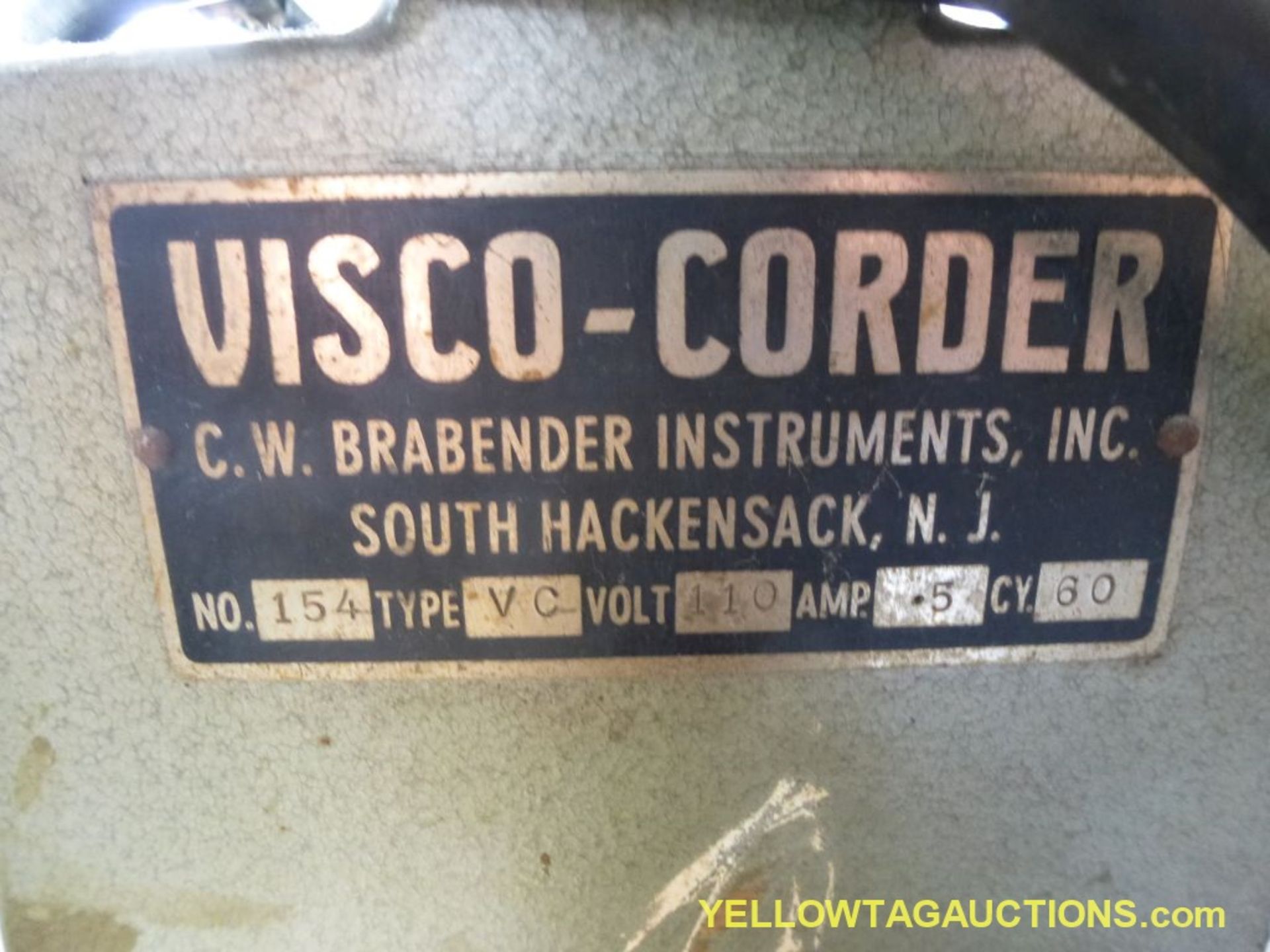 CW Brubender Visco-Corder|Model No. 154110VLocation: Charlotte, NC - Image 5 of 5