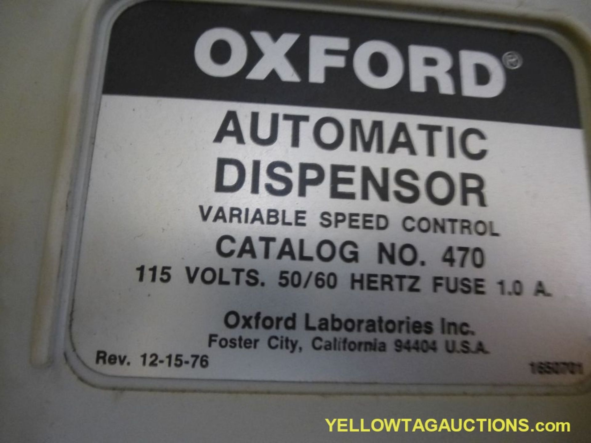 Lot of (2) Oxford Automatic Dispensers|Cat No. 470Location: Charlotte, NC - Image 3 of 3