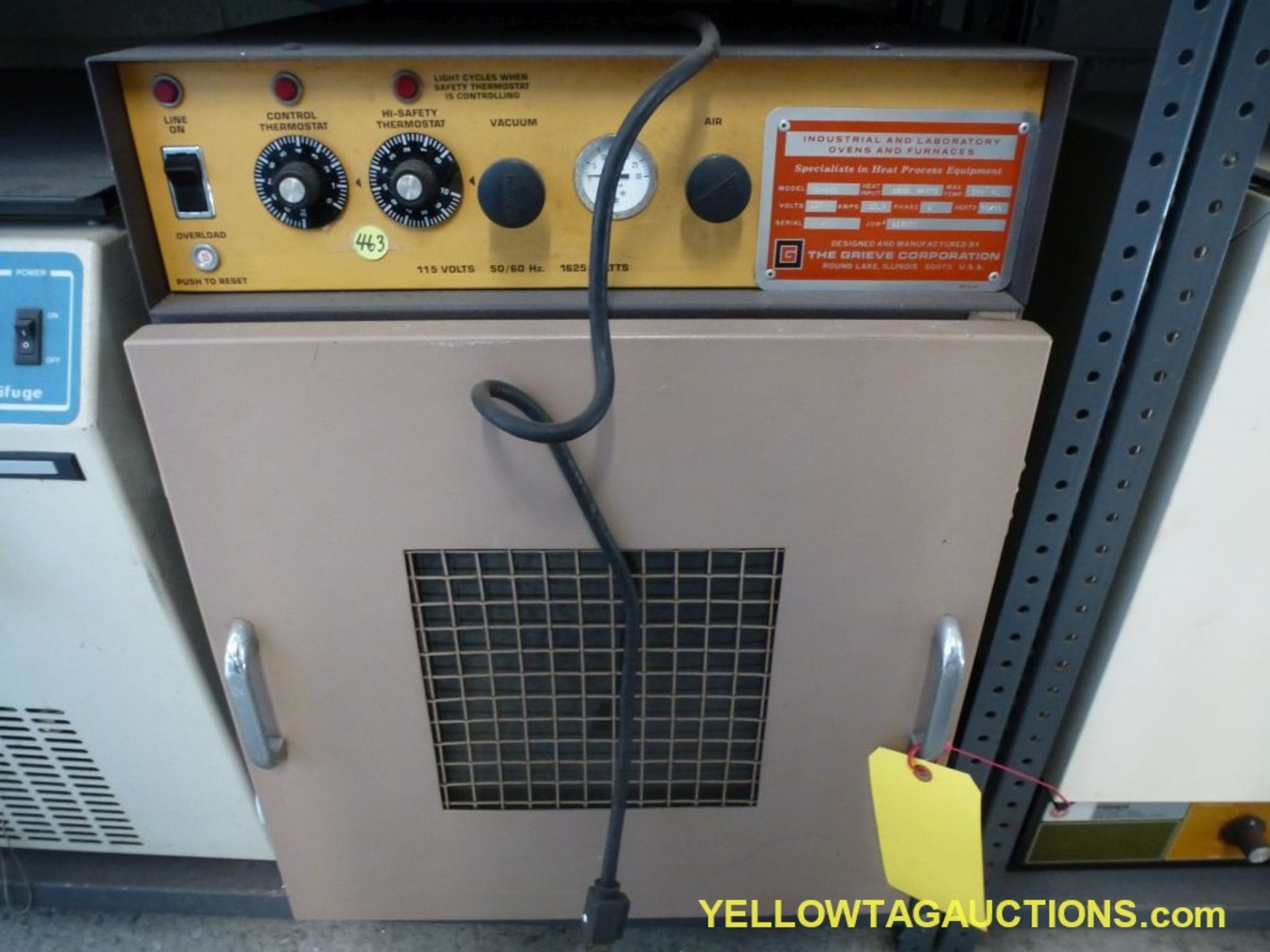 Grieve Laboratory Oven|Model No. VL300115V300 Deg. MaxLocation: Charlotte, NC