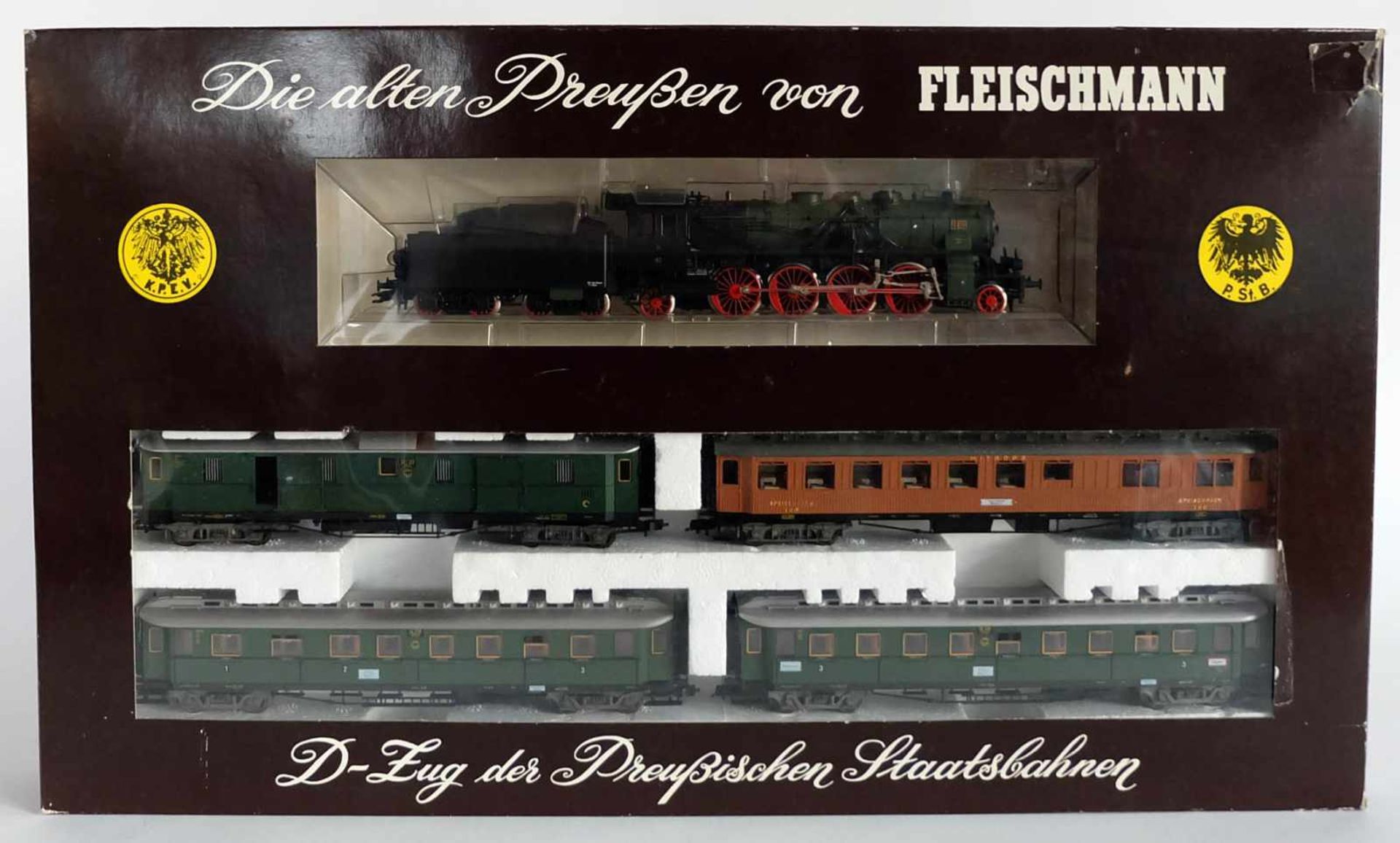 ZUGPACKUNG, Herst. Fleischmann/Heilsbronn, Spur H0, "Die alten Preußen von Fleischmann", D-Zug der