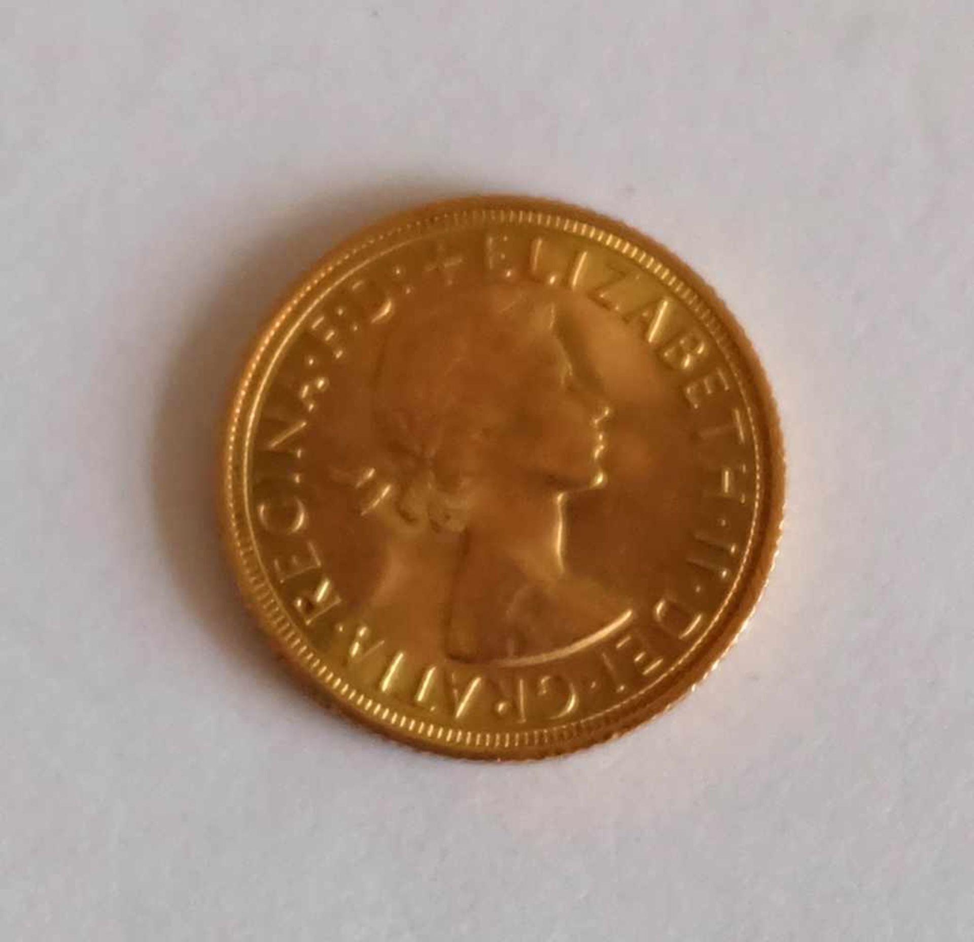 GROßBRITANNIEN, England, 1 Pfund, 1958, Sovereign, 7,988g 916er-Gold, Dm 22,05 mm