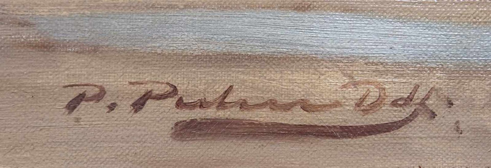 PULM, Peter (*1888 Düsseldorf †1960 ebd.), Düsseldorfer Schule, Öl/ Leinwand, Friesische Fischer - Bild 2 aus 2