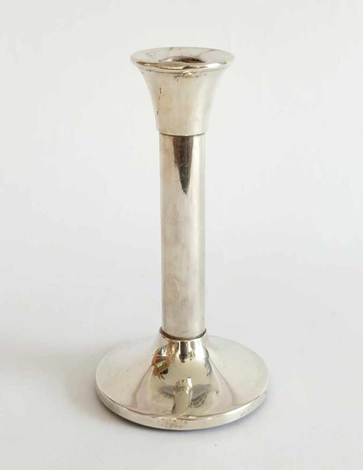 KERZENLEUCHTER, Manufaktur Hermann Bauer/ Schwäbisch Gmünd, 925er-Silber gewichtet, H. 17 cm, MZ,