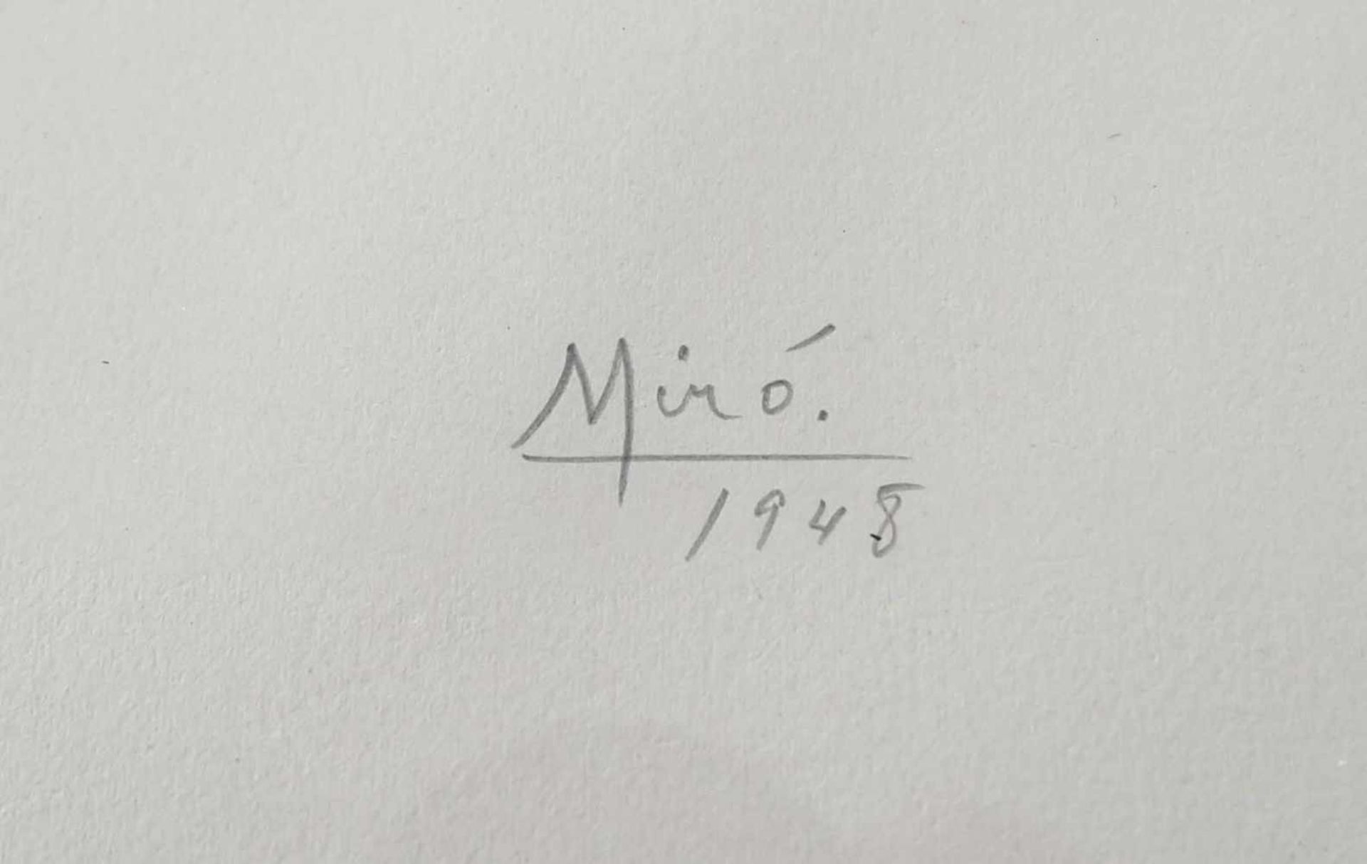 MIRO, Joan (*20.04.1893 Barcelona +25.12.1983 Palma), Lithographie, Blatt X aus "Album 13" (WVZ - Image 2 of 2