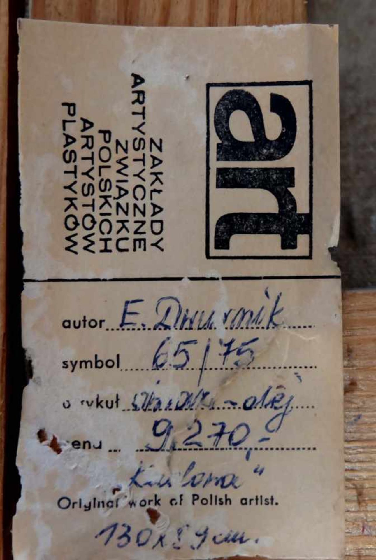 DWURNIK, Edward (*19.04.1943 Radzymin), Öl/ Leinwand, "Kudona", links unten signiert und datiert - Bild 5 aus 5